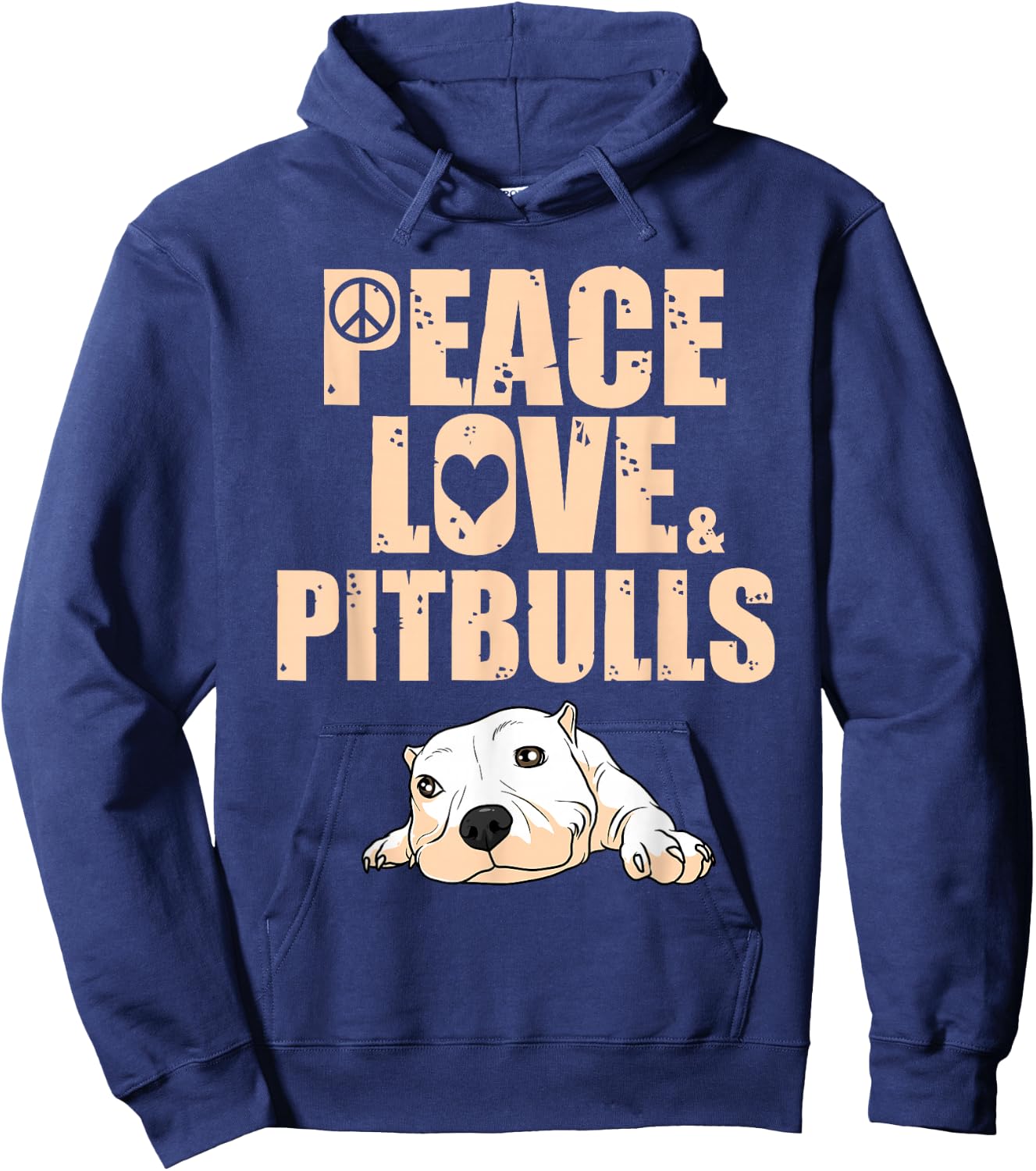 Funny Pitbull Rescue Adoption Men Women Boys Girls Gift Hoodie - Hoodie | Navy