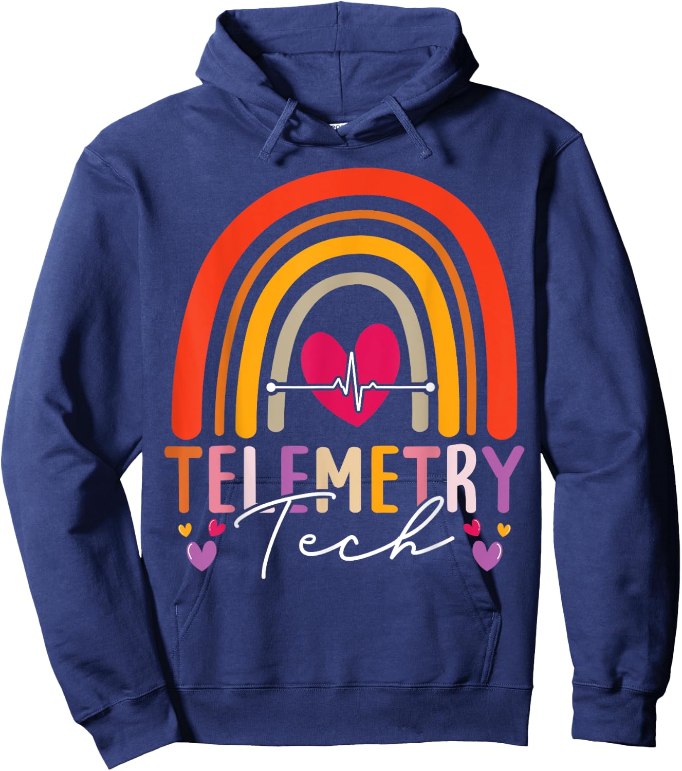Telemetry Tech Appreciation Rainbow Hoodie - Hoodie | Navy