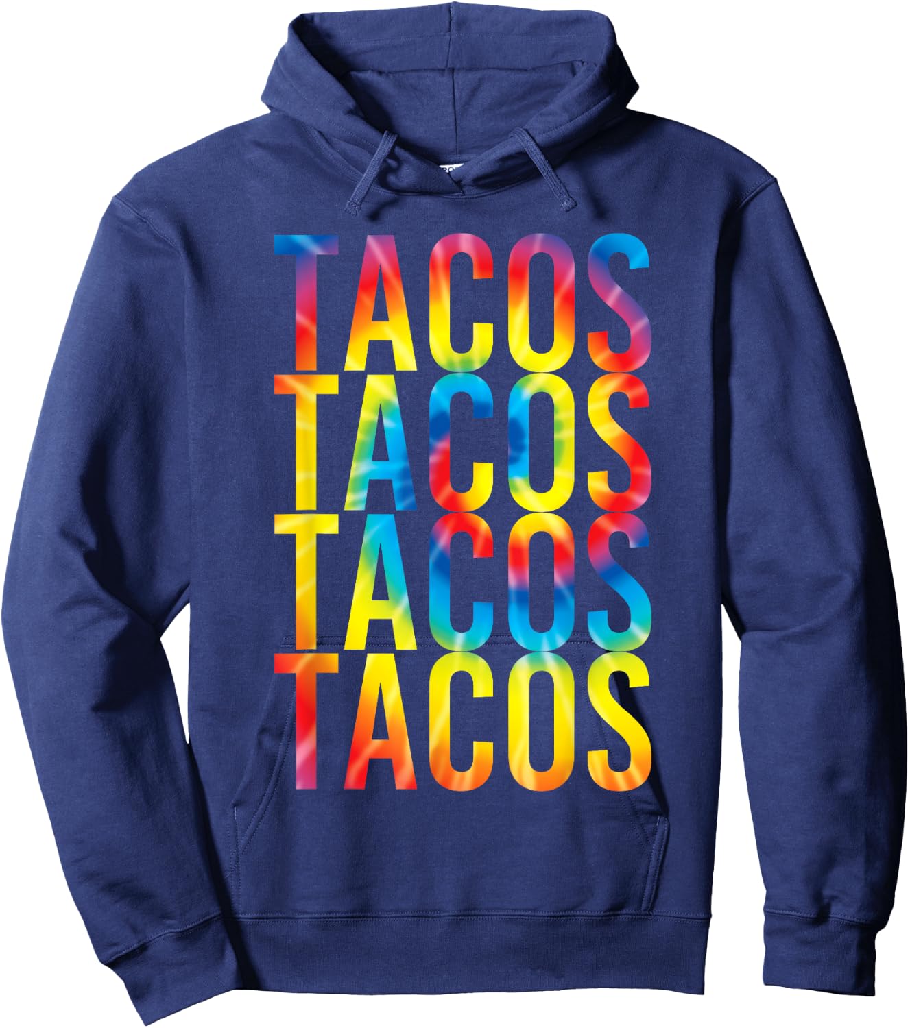 Retro Tacos Vintage Tie Dye Taco Tuesday Mexican Hoodie - Hoodie | Navy