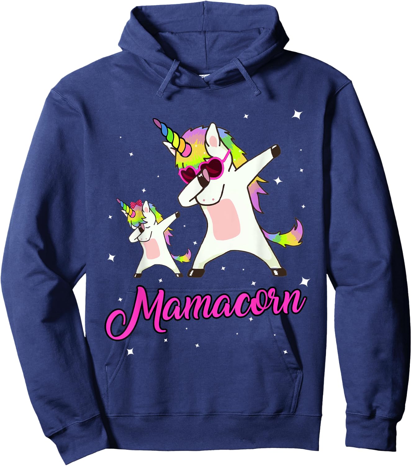 Mamacorn Unicorn Mom Mother's Day Mommy of the Unicorn Girl Hoodie - Hoodie | Navy
