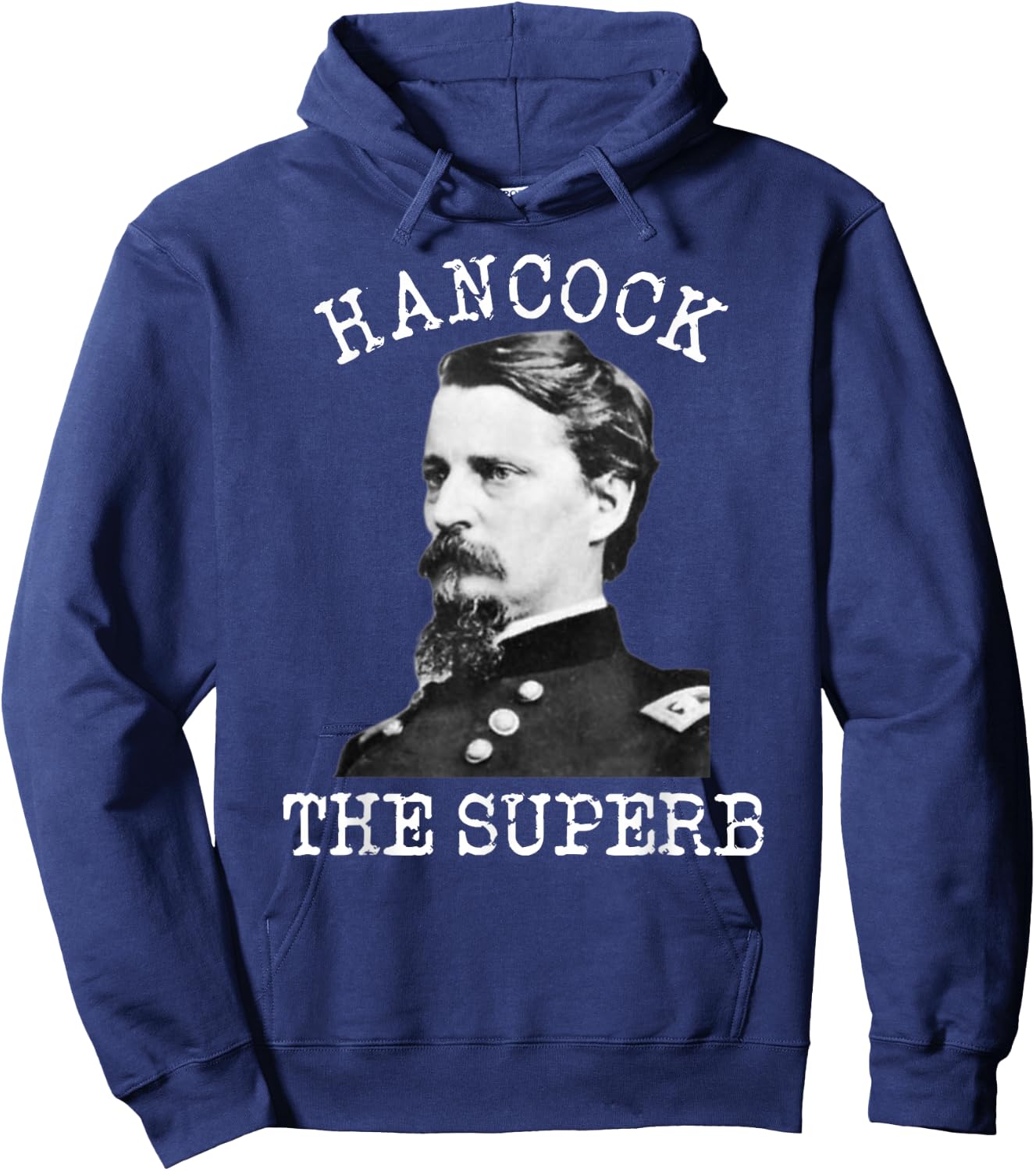 US Civil War Gettysburg General Winfield Scott Hancock Hoodie - Hoodie | Navy