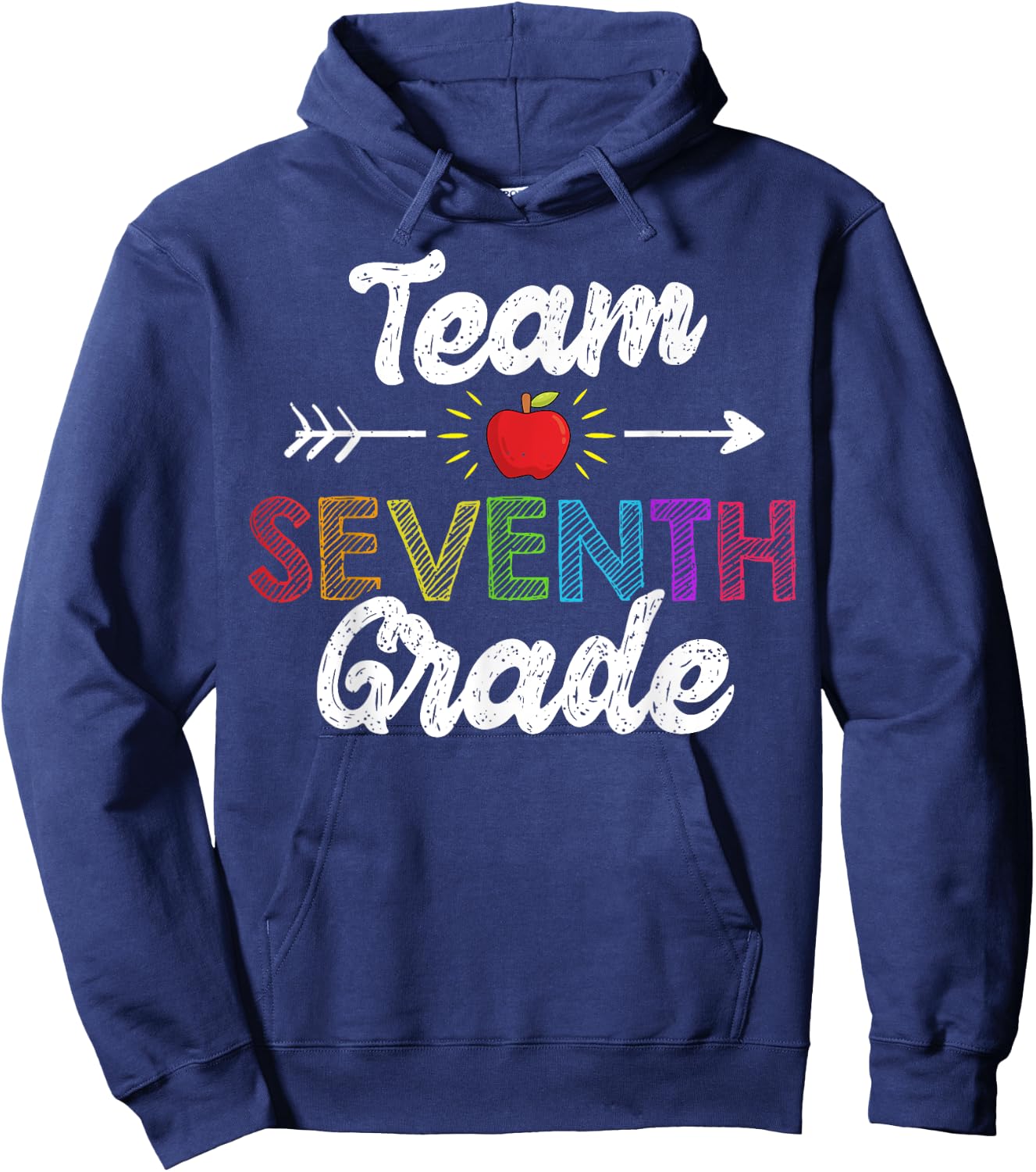 Team Seventh Grade Teacher Student Funny Back To School Gift Women Girls Kids Hoodie - Hoodie | Navy