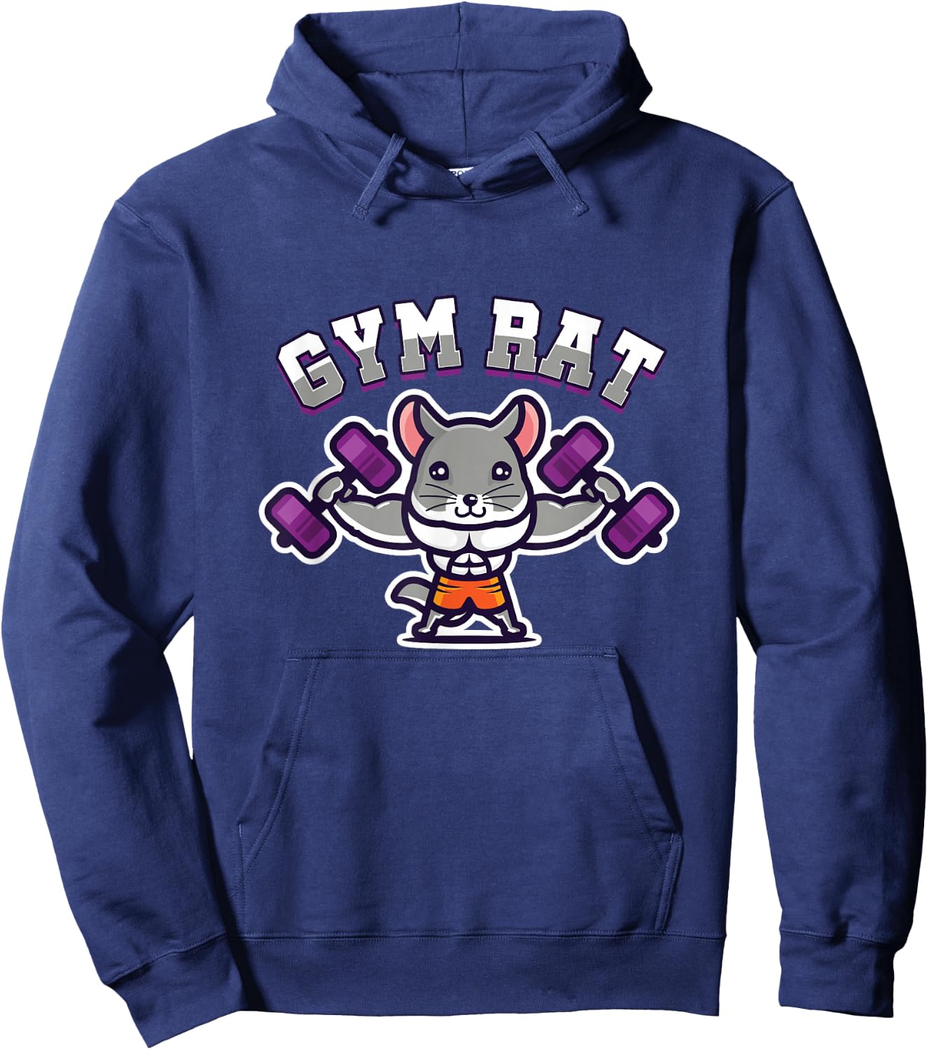 Cute Mouse Owner Exercise Workout Fitness Enthusiast Gym Advice Hoodie - Hoodie | Navy