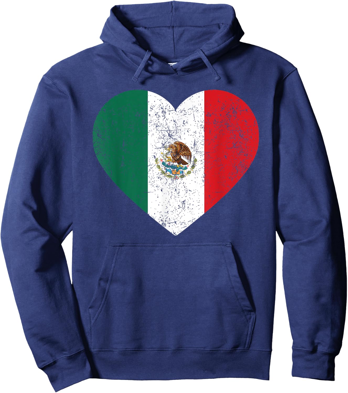 Mexico Flag Heart Mexican Independence Day Women Men Kids Hoodie - Hoodie | Navy
