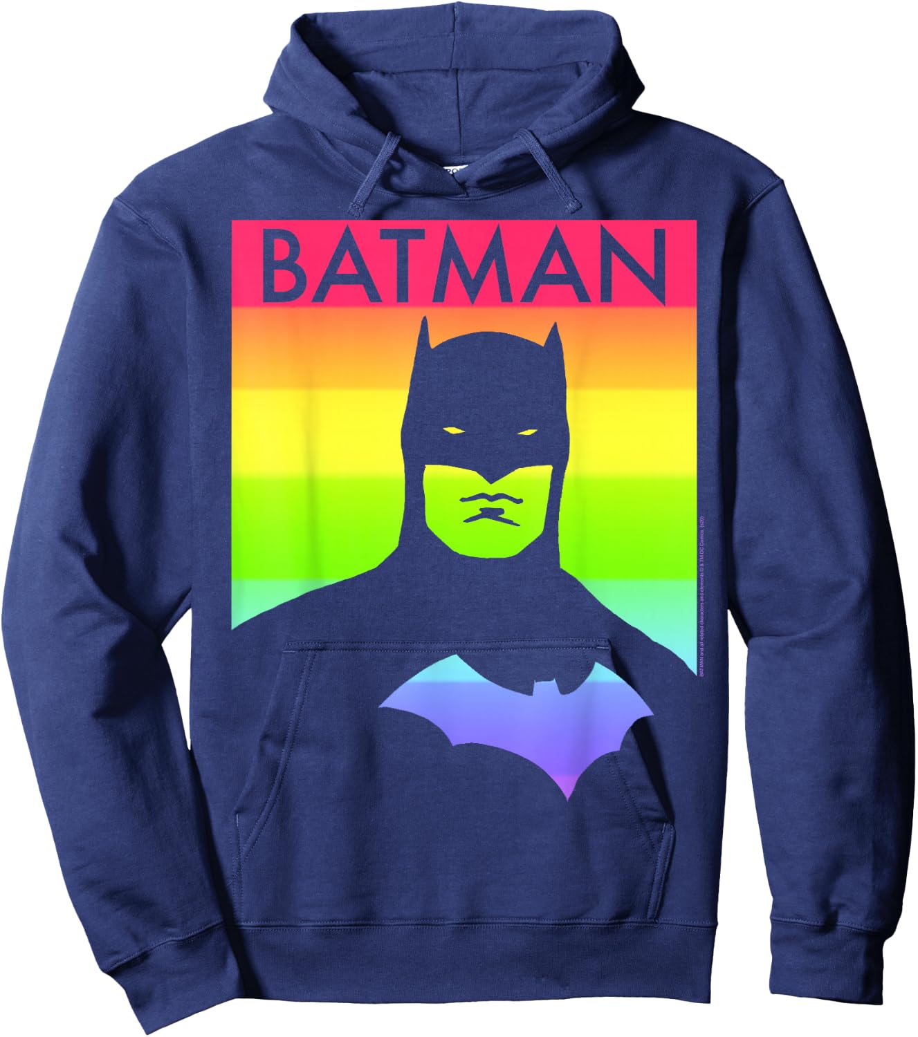 DC Comics Pride Batman Rainbow Poster Hoodie - Hoodie | Navy
