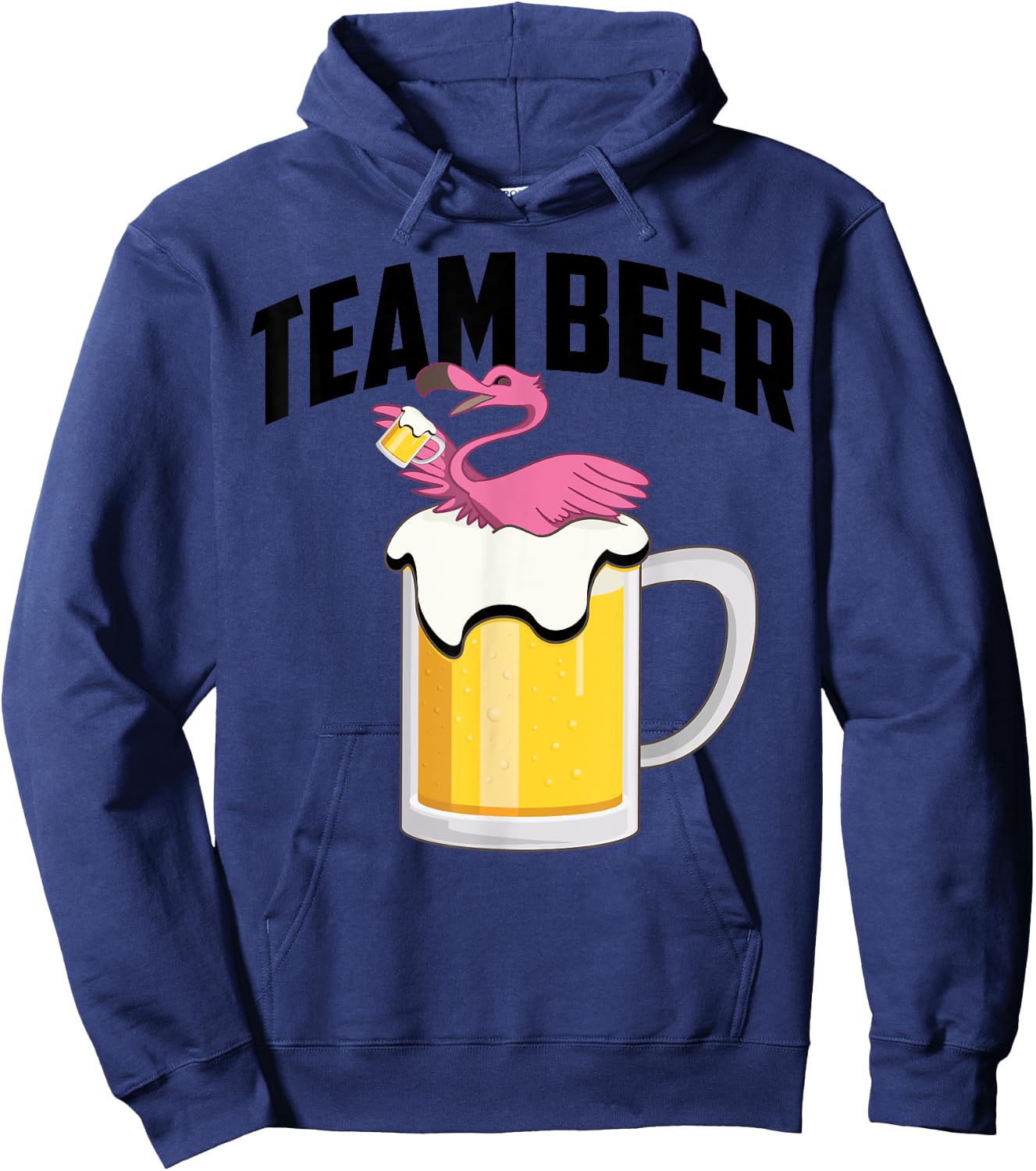 Cool Team Beer Funny Flamingo Bird Alcohol Drinker Fan Gift Hoodie - Hoodie | Navy