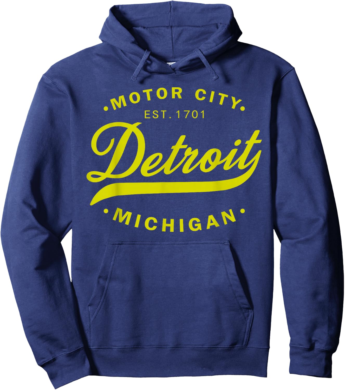 Classic Michiganians Vintage Detroit Motor City Michigan MI Hoodie - Hoodie | Navy
