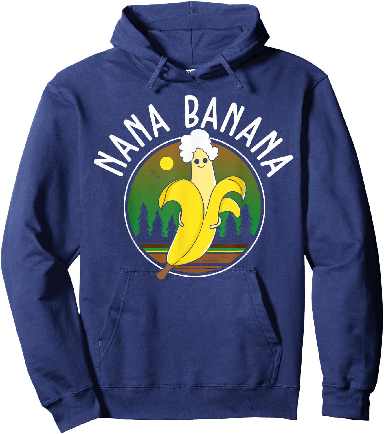 Funny Gift Nana Banana Gift Hoodie - Hoodie | Navy