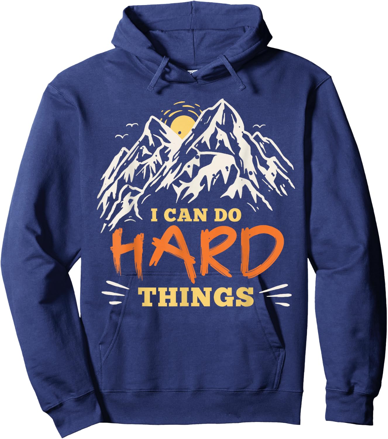 I Can Do Hard Things Positive Kids Mindset Hoodie - Hoodie | Navy