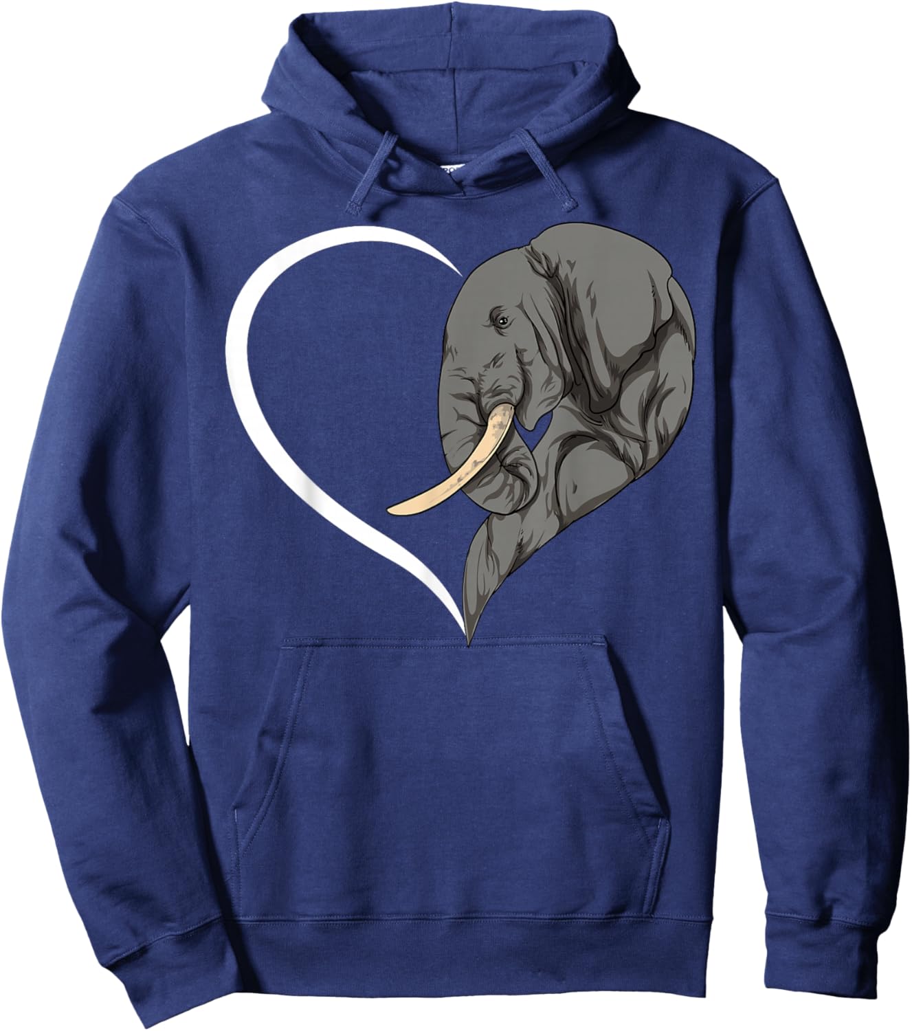 Elephant Shirts Girls Kids Heart Cute Elephant Hoodie - Hoodie | Navy