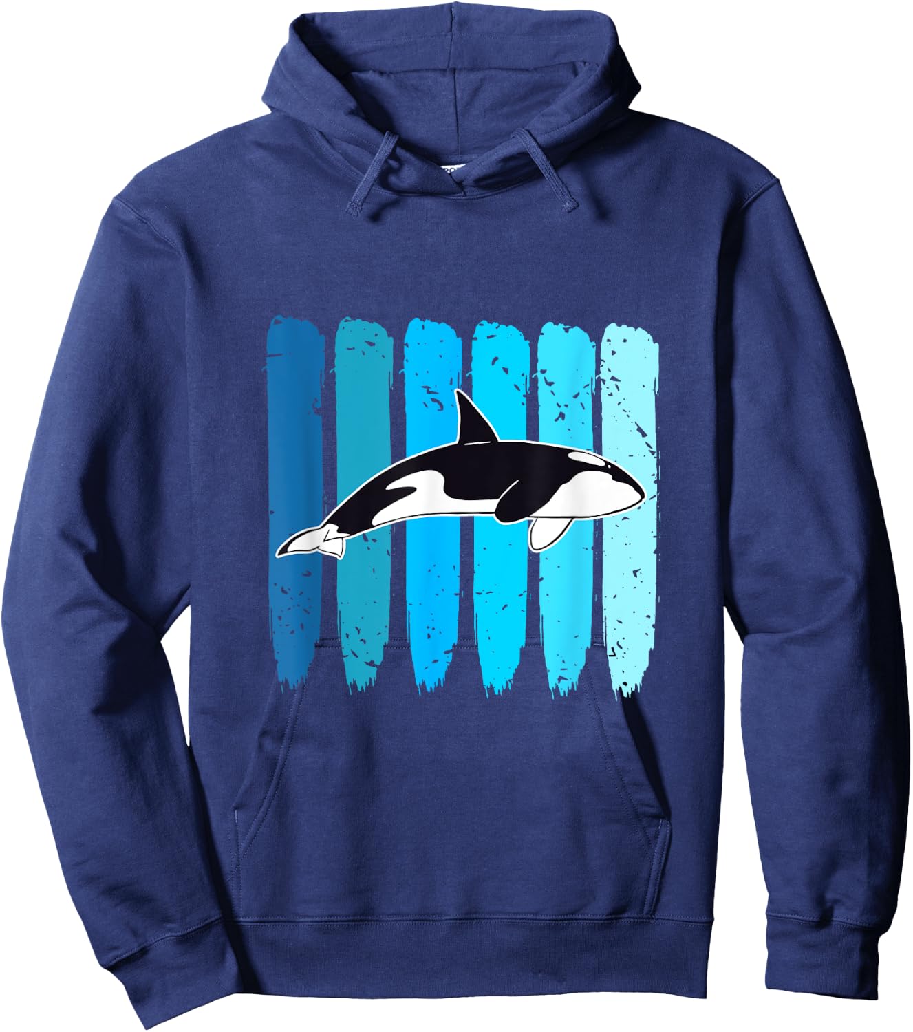 Orca Whale Cetacean Lover Ocean Animal Retro Whale Hoodie - Hoodie | Navy