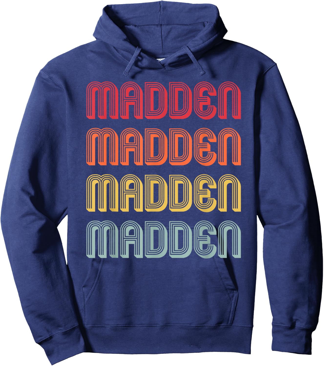 MADDEN Gift Surname Funny Retro Vintage 80s Birthday Reunion Hoodie - Hoodie | Navy
