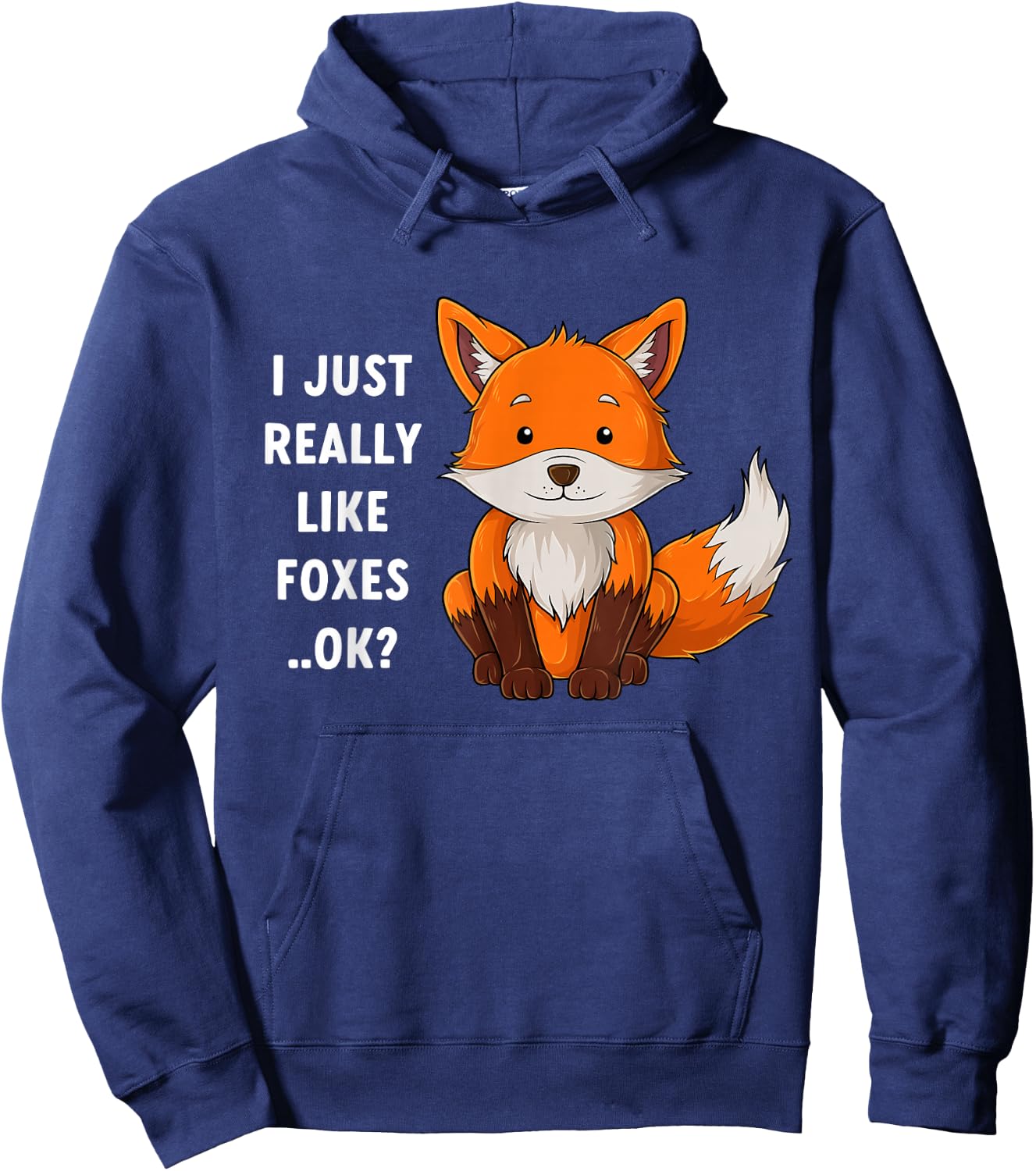 Funny Fox Animal Lover I Really Like Foxes Kids Boys Girls Hoodie - Hoodie | Navy