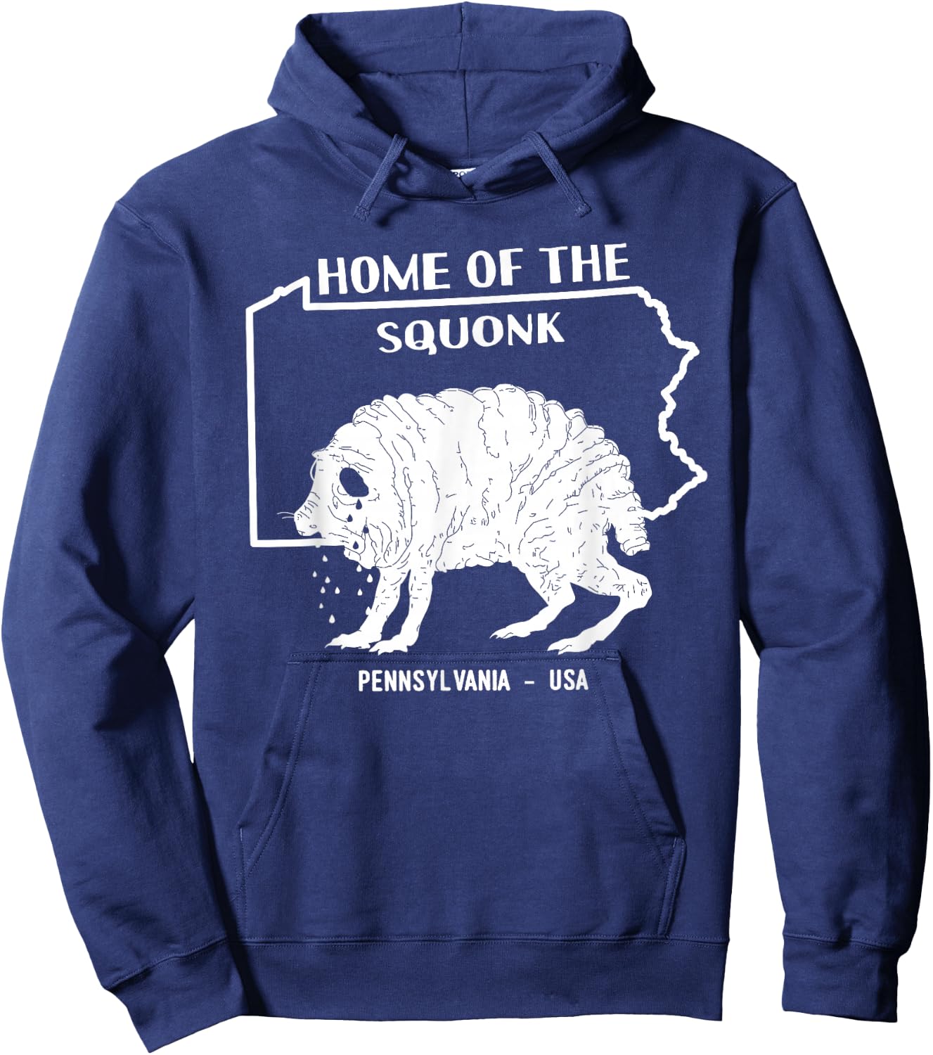 Home of the Squonk Cryptid Monster Sad Emo USA Pennsylvania Hoodie - Hoodie | Navy