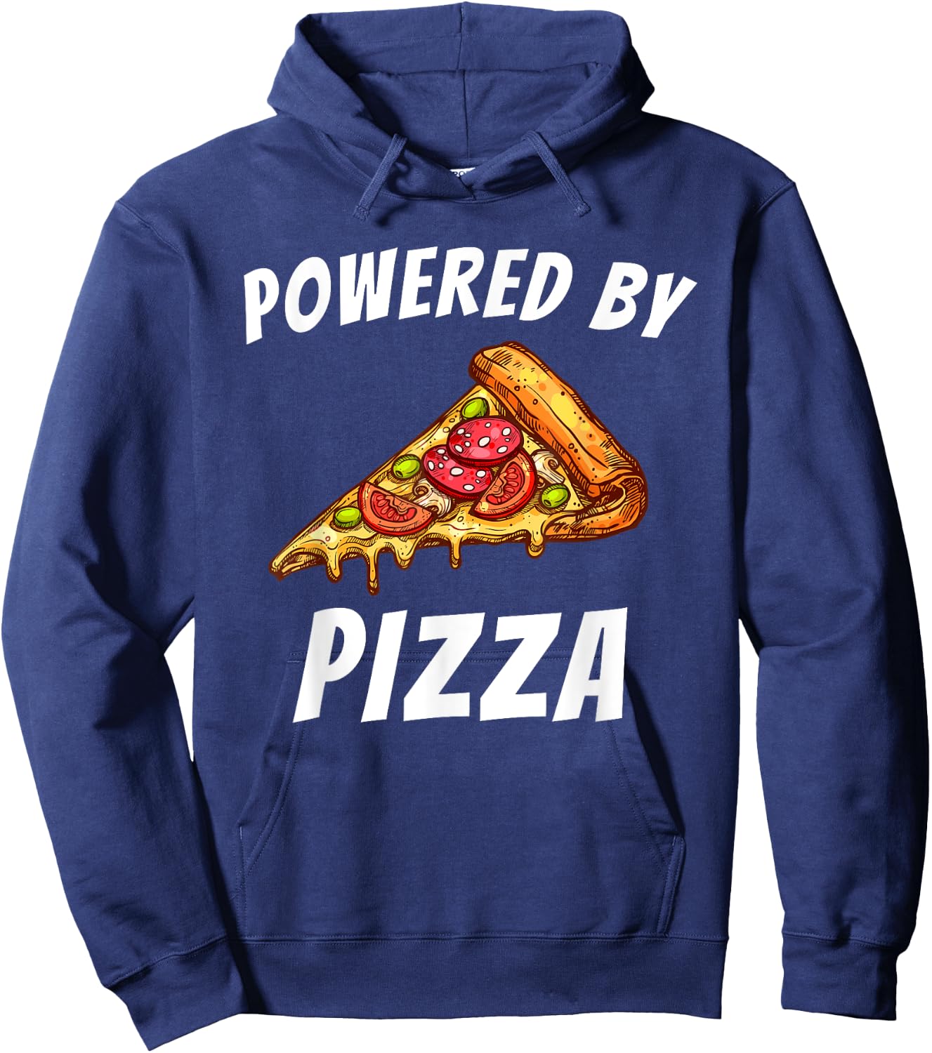 Powered by Pizza - Food Lover Foodie Hoodie - Hoodie | Navy