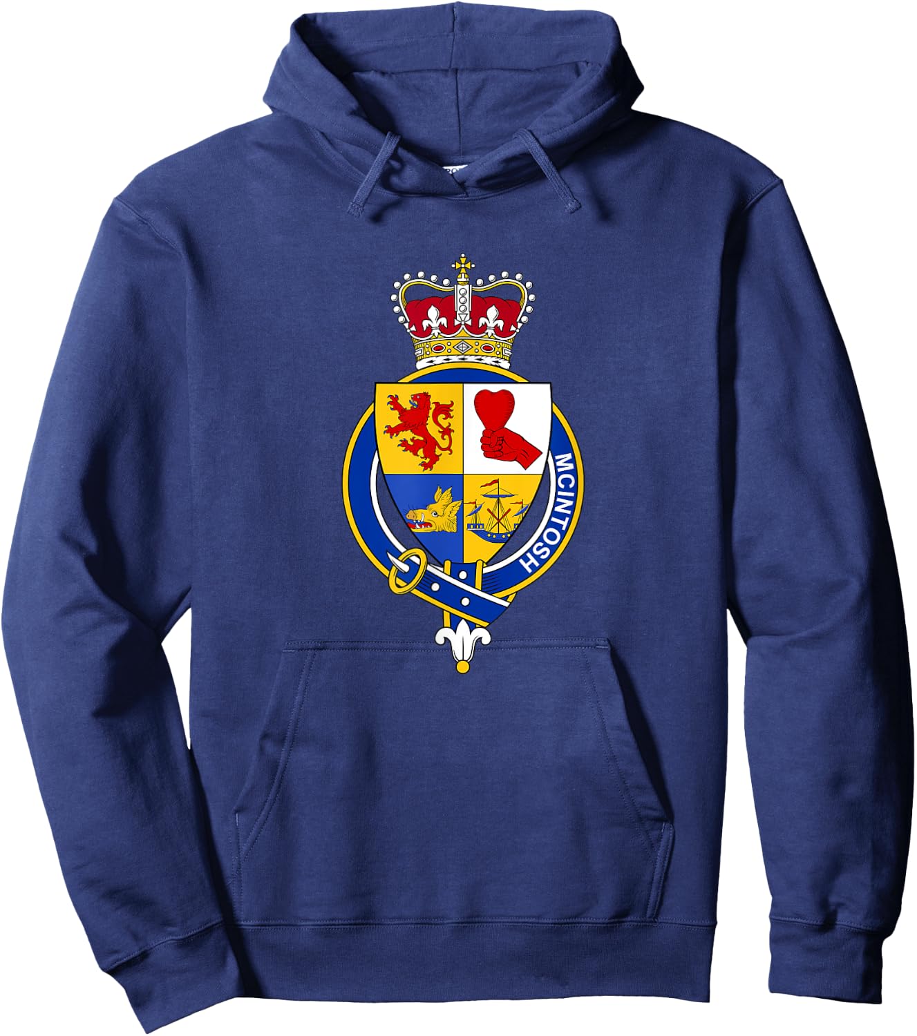 McIntosh Coat of Arms - Family Crest Hoodie - Hoodie | Navy