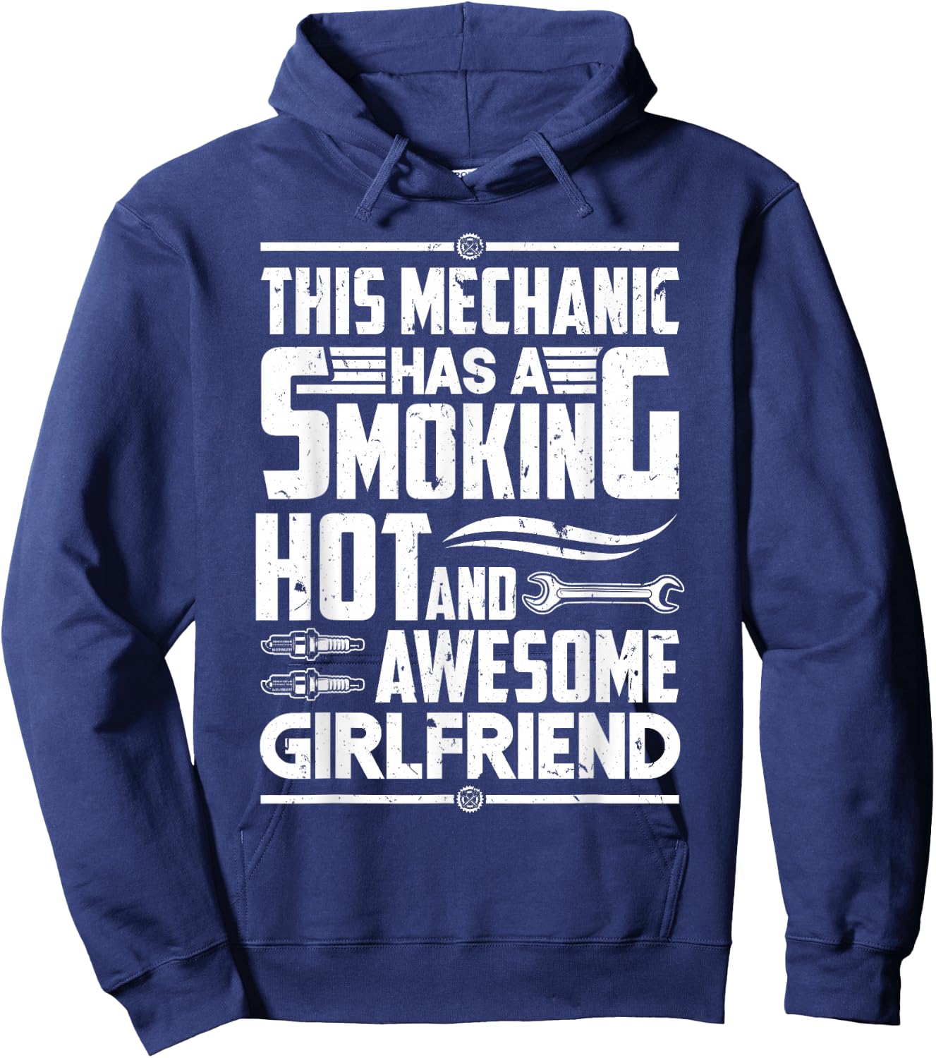Diesel Car Mechanic Mechanic Has Girlfriend Boyfriend Hoodie - Hoodie | Navy