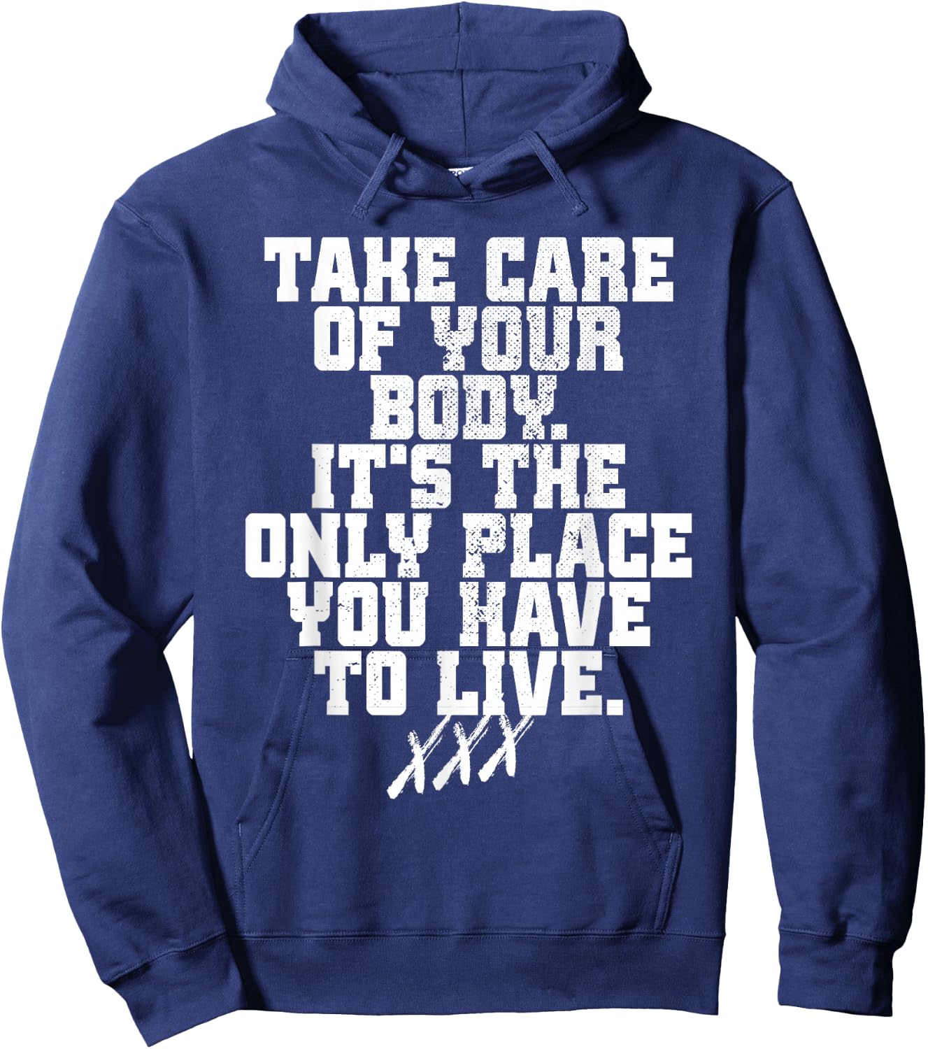 Take Care Of Your Body Straight Edge Forever Edger Life XXX Hoodie - Hoodie | Navy