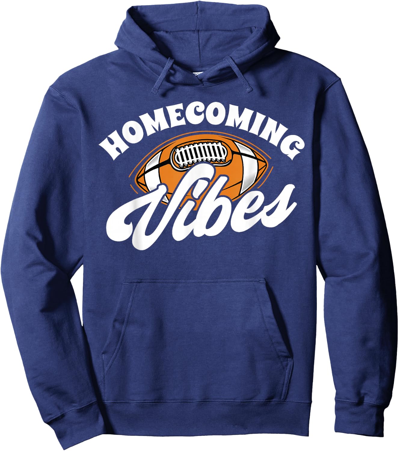 Homecoming Vibes American Football Game Schooling Hoodie - Hoodie | Navy