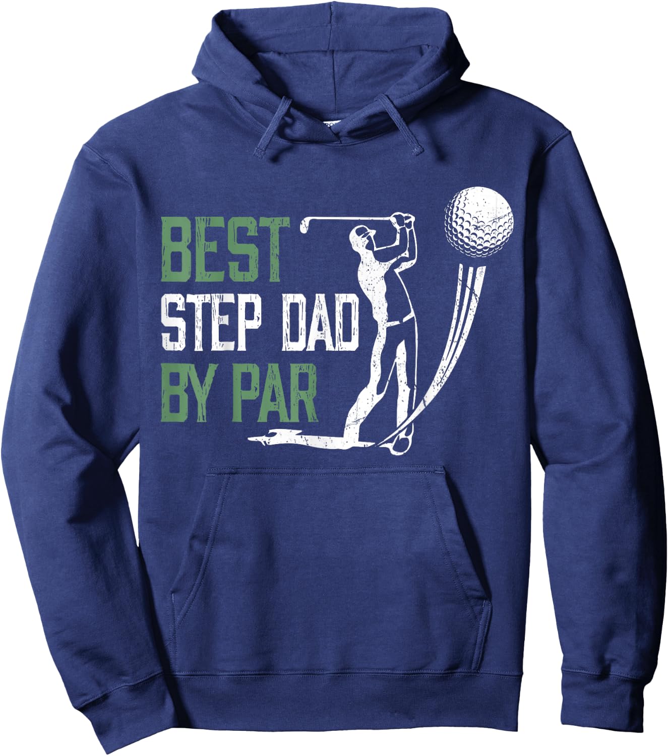 Best Step-Dad By Par Father's Day Gifts Golf Lover Hoodie - Hoodie | Navy