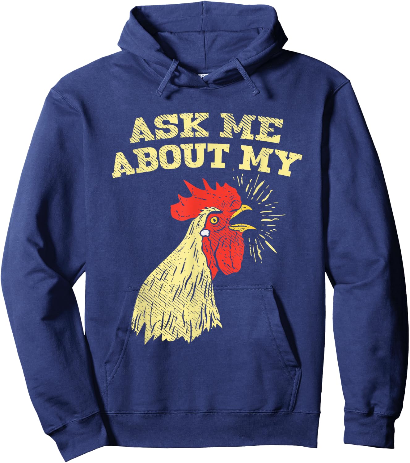 Ask Me About My Cock, Funny Adult Humor Hoodie - Hoodie | Navy
