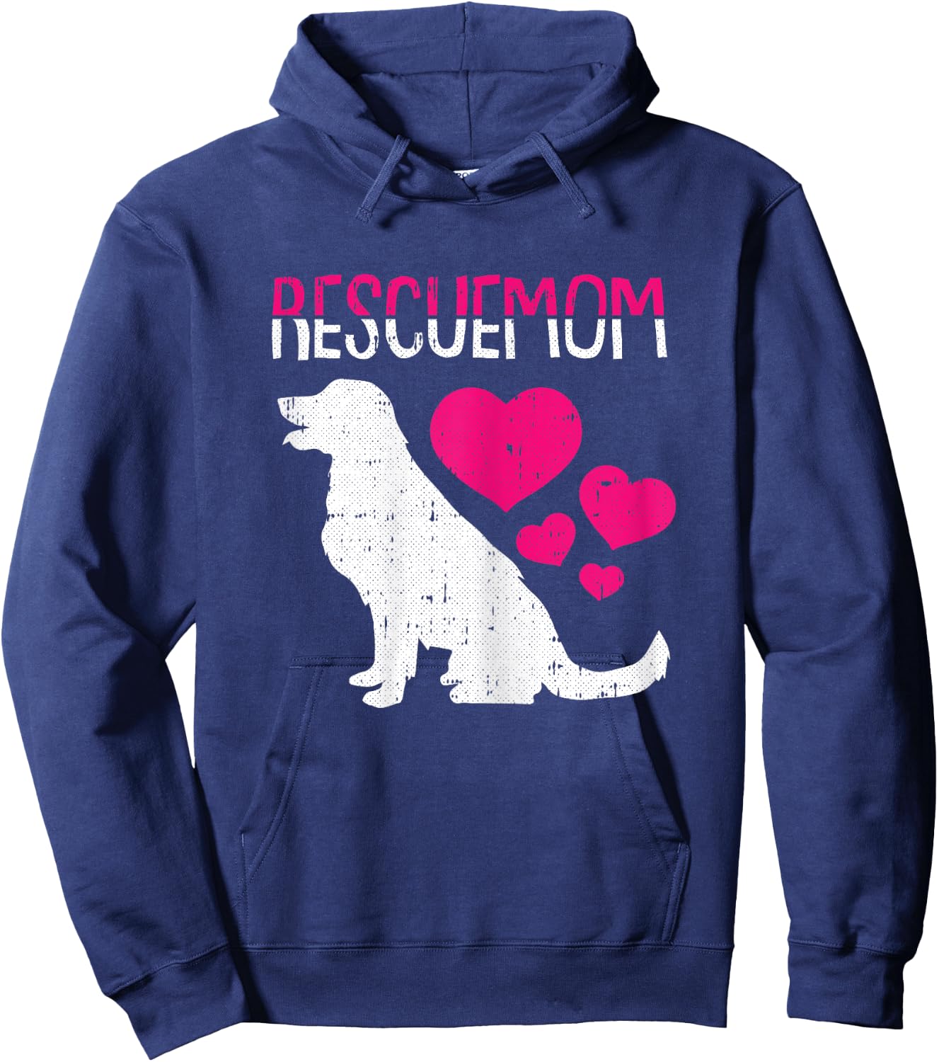 Rescue Mom Mothers-Day Labrador Doggie Adoption Dog Mama Women Hoodie - Hoodie | Navy