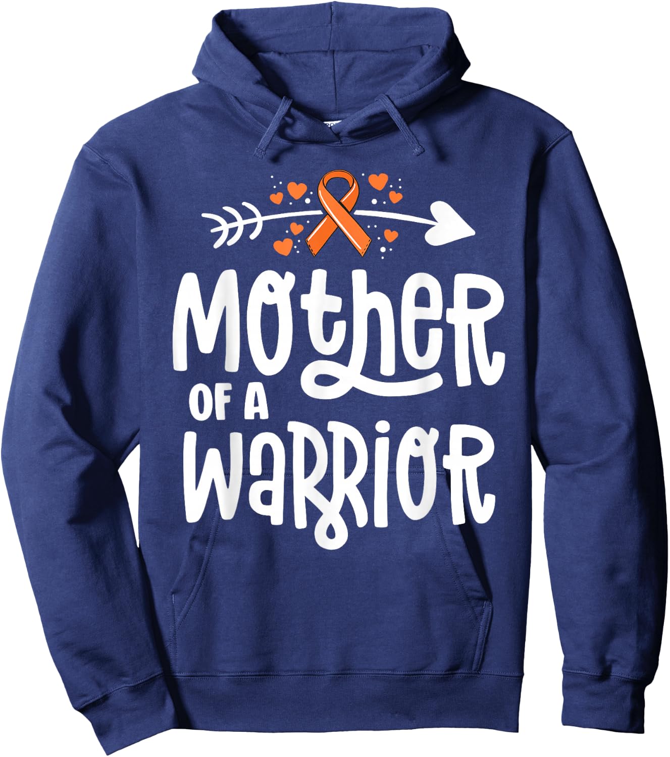 Mother Of A Warrior Mom Family Leukemia Cancer Awareness Hoodie - Hoodie | Navy