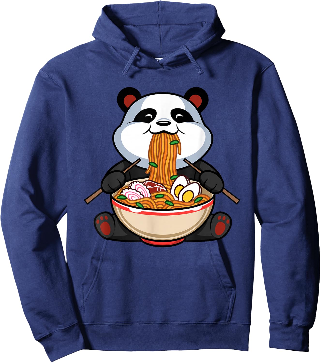 Funny Cute Kawaii Panda Ramen Noodles Japanese Anime Gift Hoodie - Hoodie | Navy
