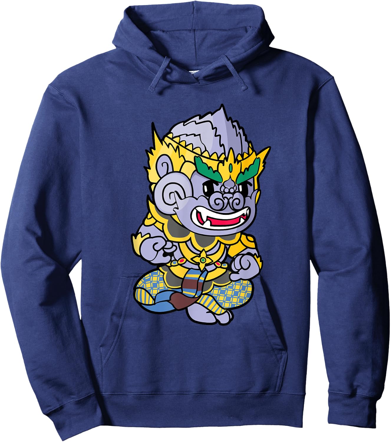 Cambodian Khmer Thai and Lao Hanuman Idol Monkey King Hero Hoodie - Hoodie | Navy