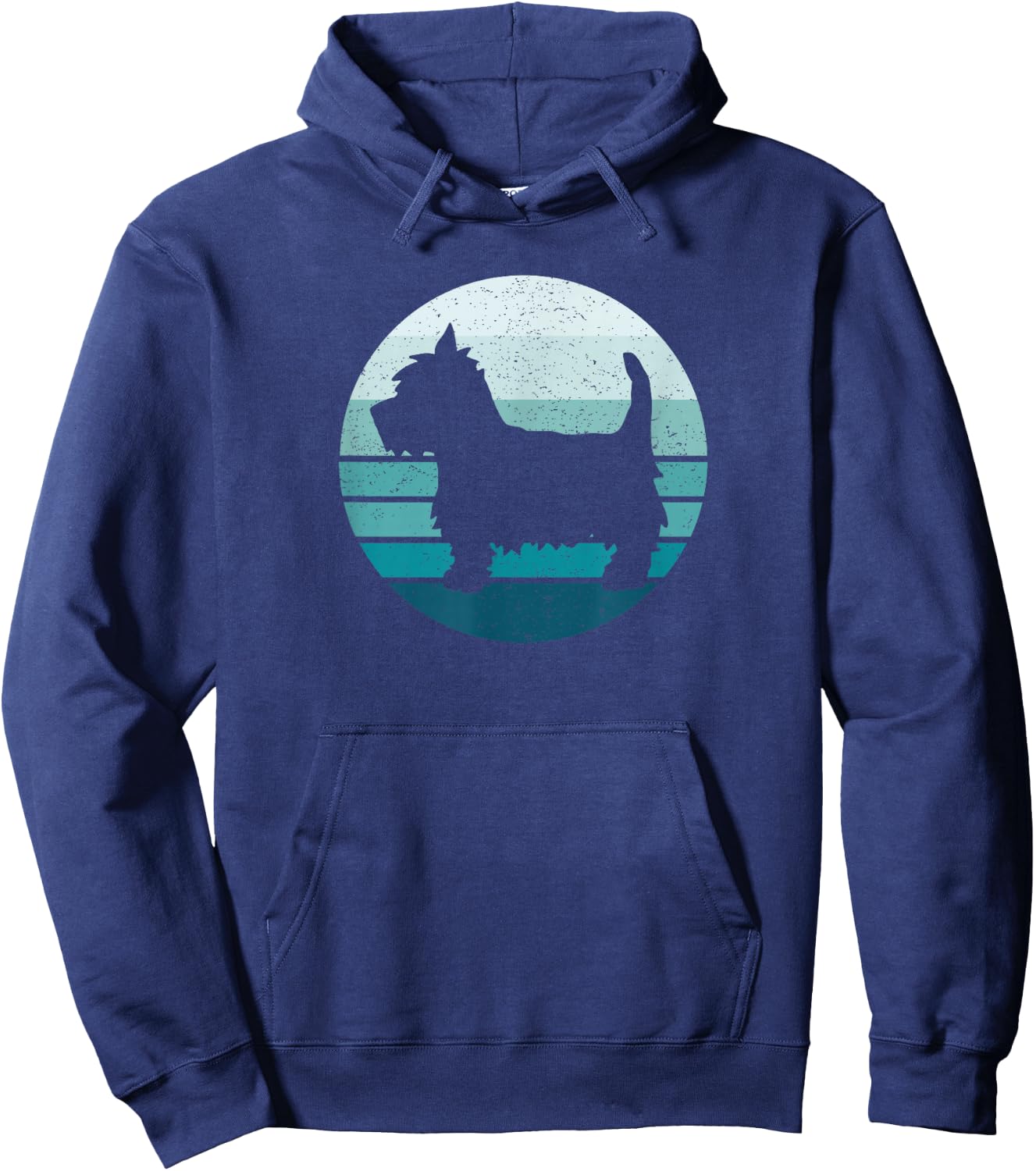 West Highland Terrier, Westie Dog, Vintage Hoodie - Hoodie | Navy
