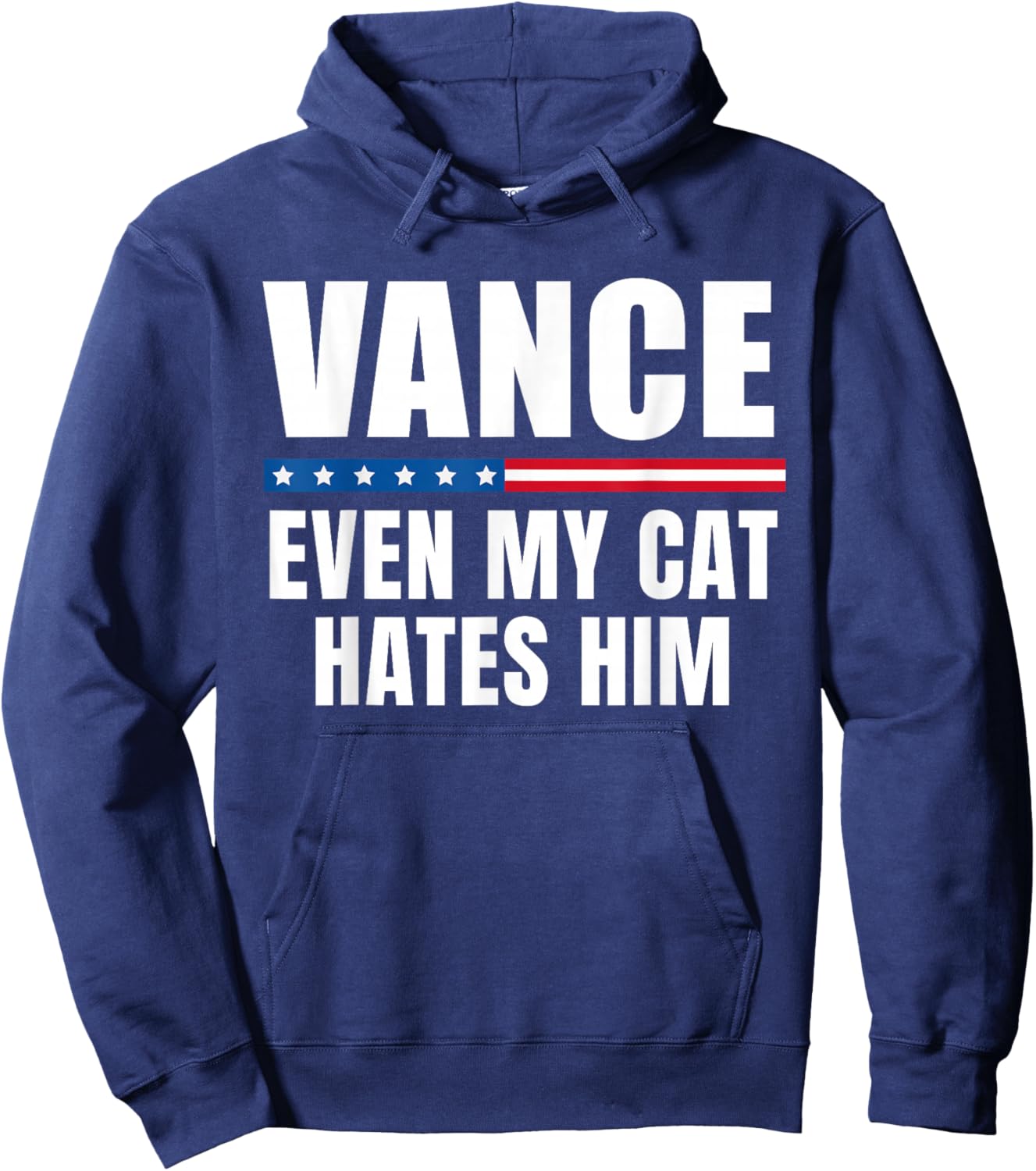 Even My Cat Hates JD Vance Anti Vance Hoodie - Hoodie | Navy