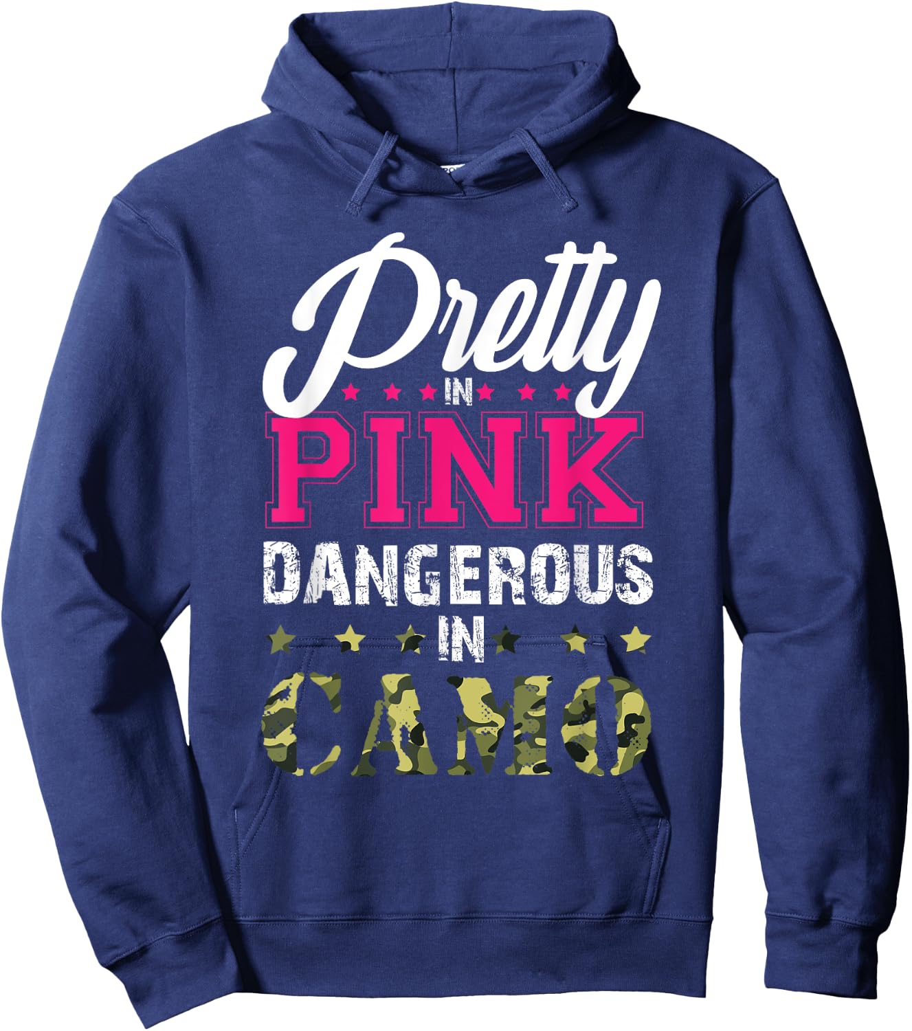 Pretty Pink Dangerous In Camo Hunting Girl Women Hunter Hoodie - Hoodie | Navy