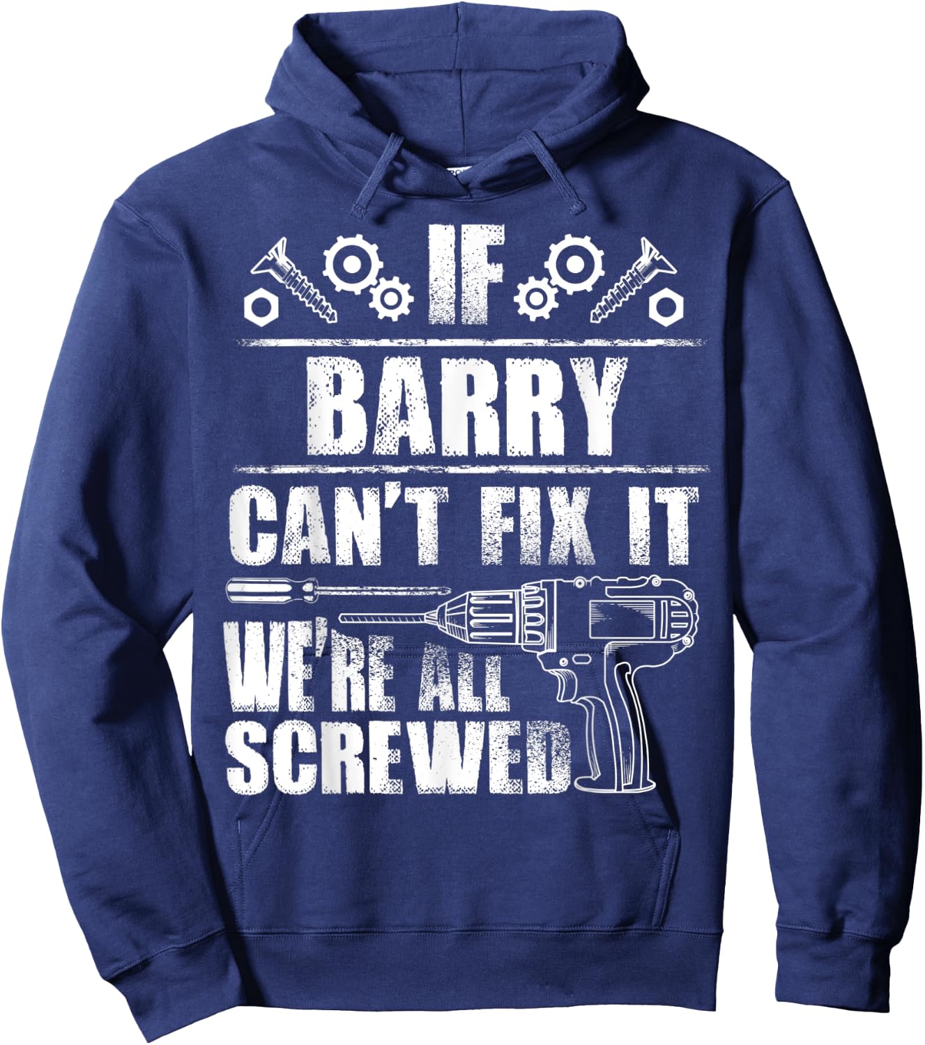 BARRY Gift Name Fix It Funny Birthday Personalized Dad Idea Hoodie - Hoodie | Navy