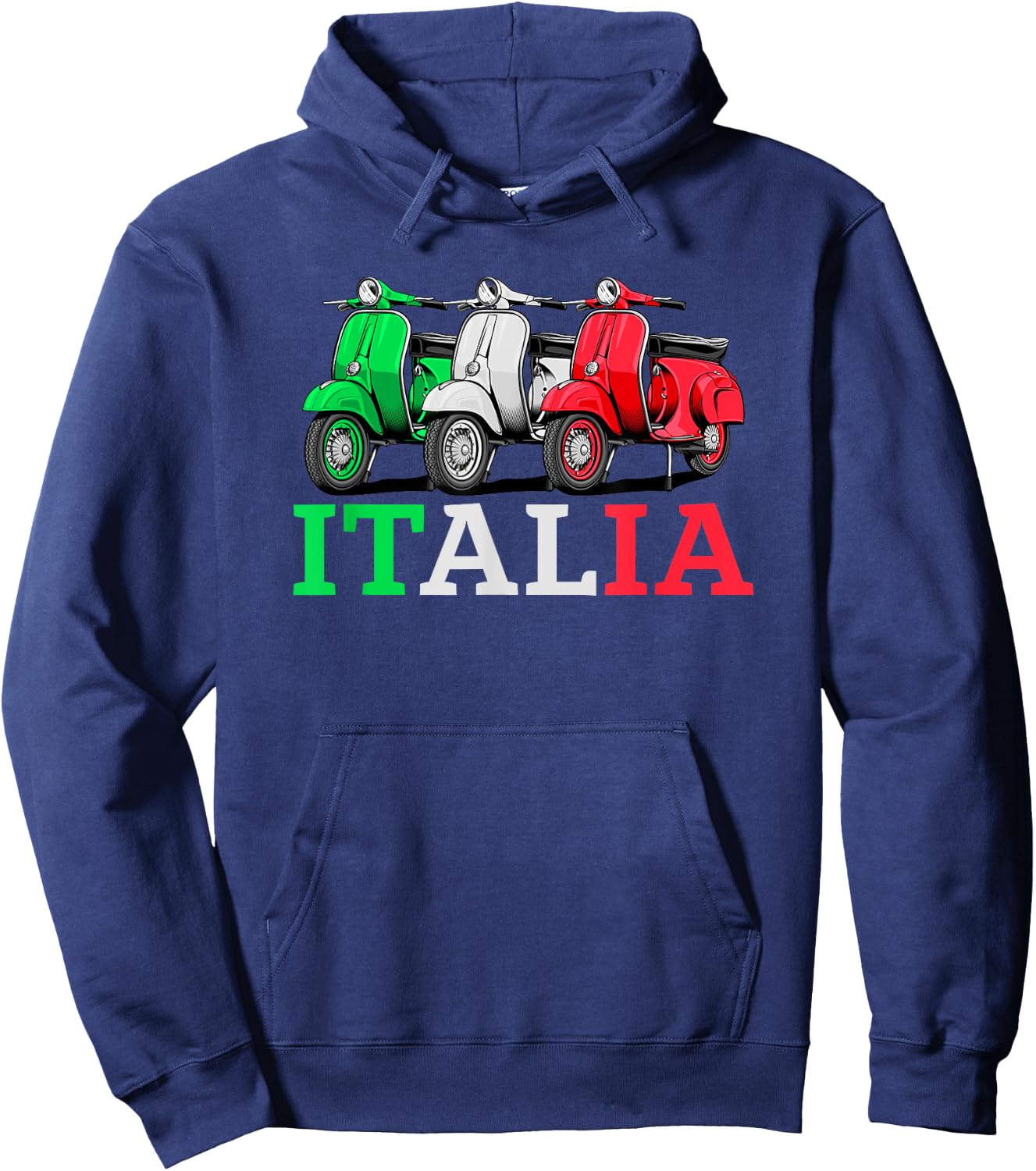 Italia Vintage Scooter Moped motorcycle biker gift Hoodie - Hoodie | Navy