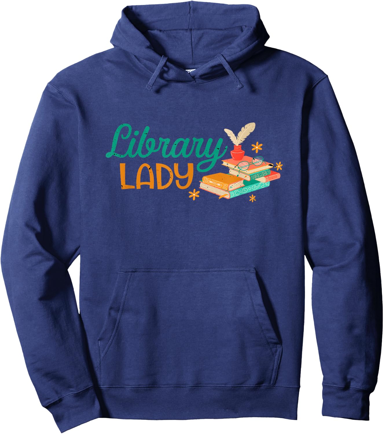 Librarian Bookworm Bookworm Hoodie - Hoodie | Navy