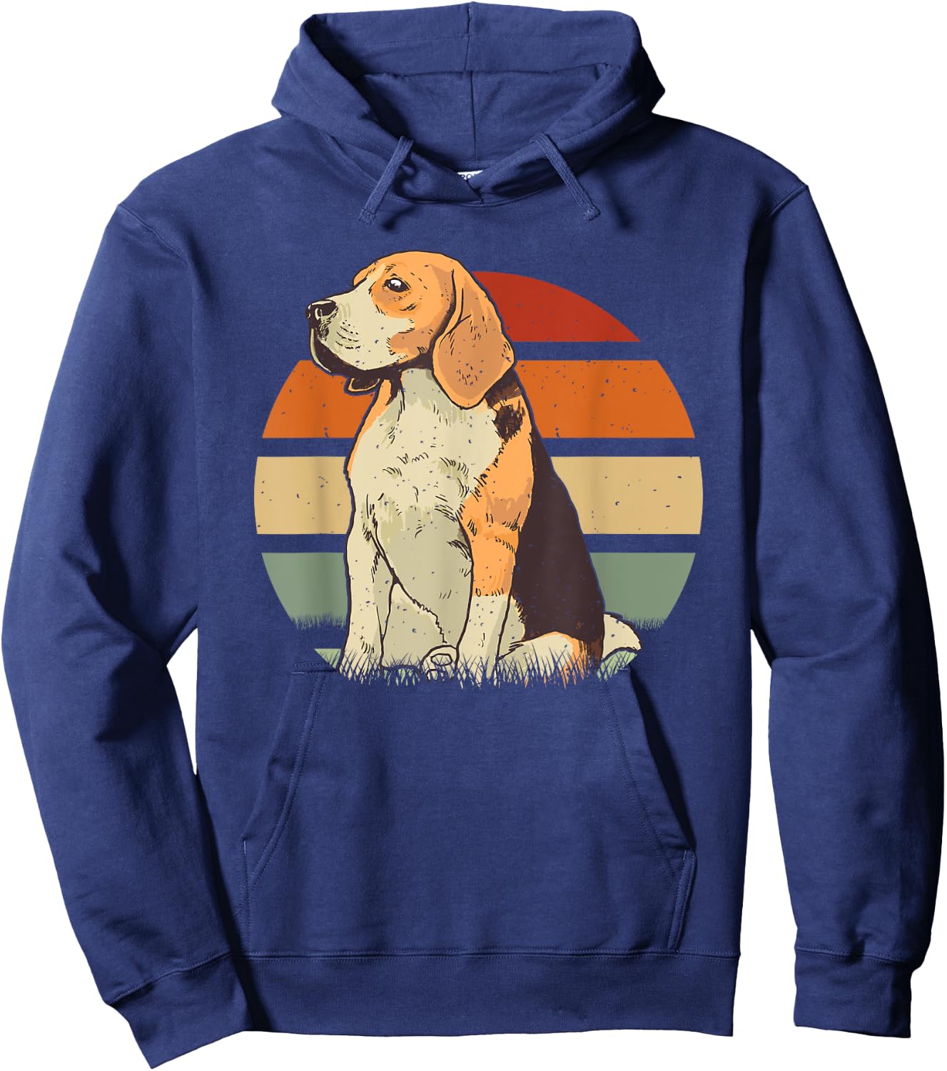 Beagle Retro Sunset Dog Pet Men Women Girls Kids Hoodie - Hoodie | Navy