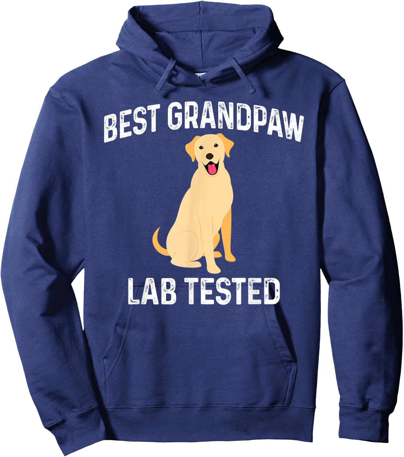 Funny Best Grandpaw Lab Tested Labrador Retriever Joke Dog Men Hoodie - Hoodie | Navy