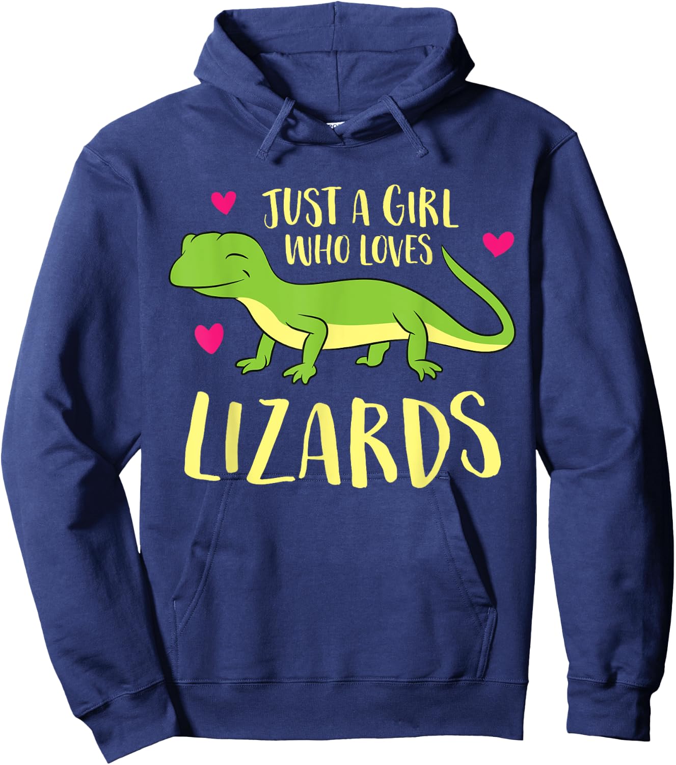 Just A Girl That Loves Lizards Cute Lizard Girl Hoodie - Hoodie | Navy