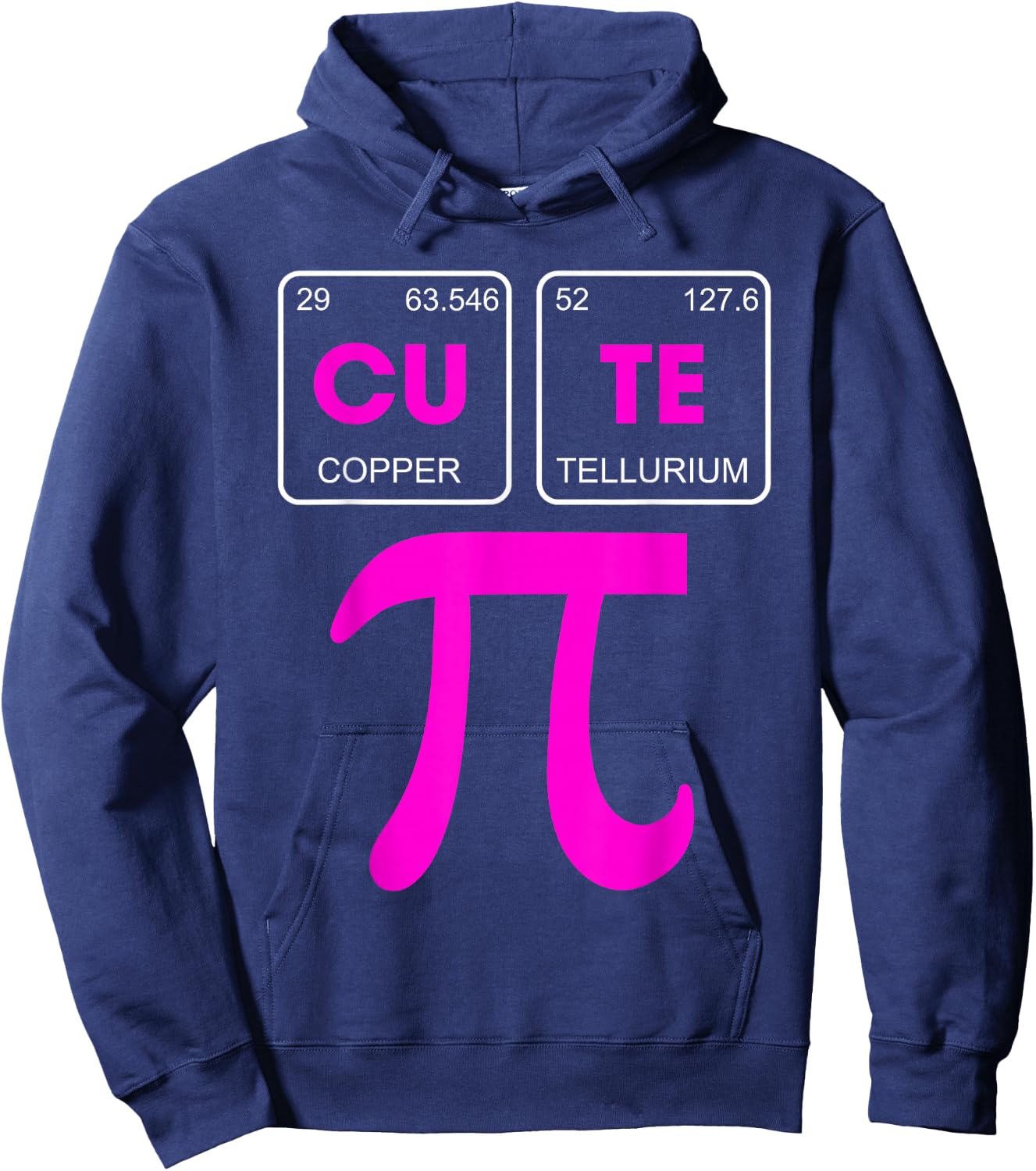 Funny Pi Day 3.14 Pi Math Science Periodic Table Pun Teacher Hoodie - Hoodie | Navy