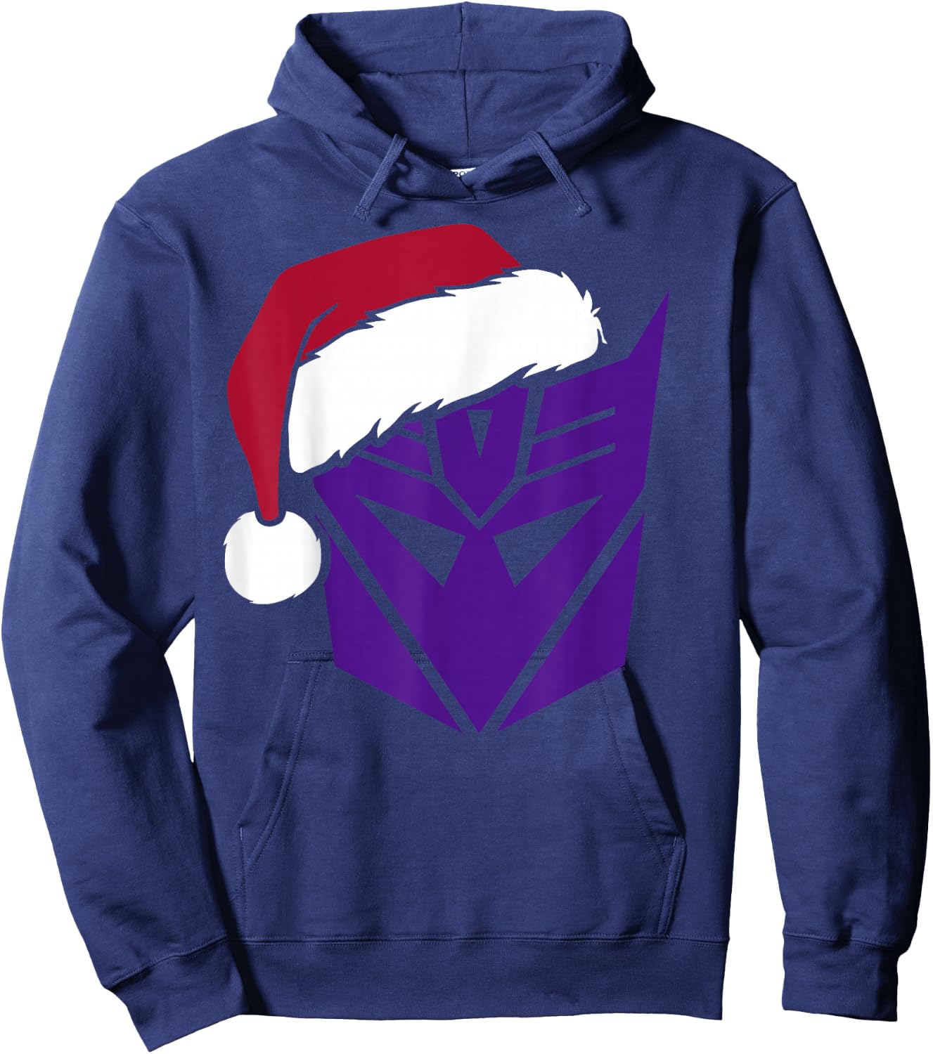 Transformers Christmas Decepticons Santa Hat Logo Hoodie - Hoodie | Navy