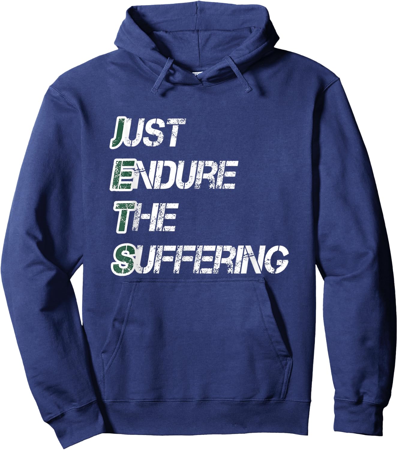 Just Endure the Suffering New York Football Team Distressed Hoodie - Hoodie | Navy
