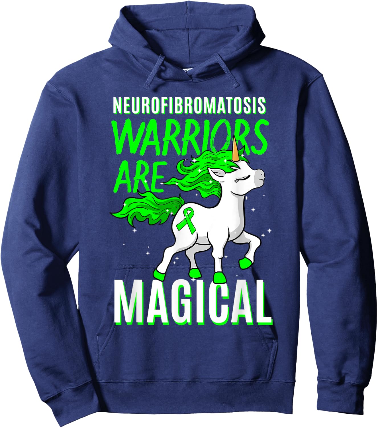 Neurofibromatosis Awareness NF Unicorn Schwannomatosis Gift Hoodie - Hoodie | Navy