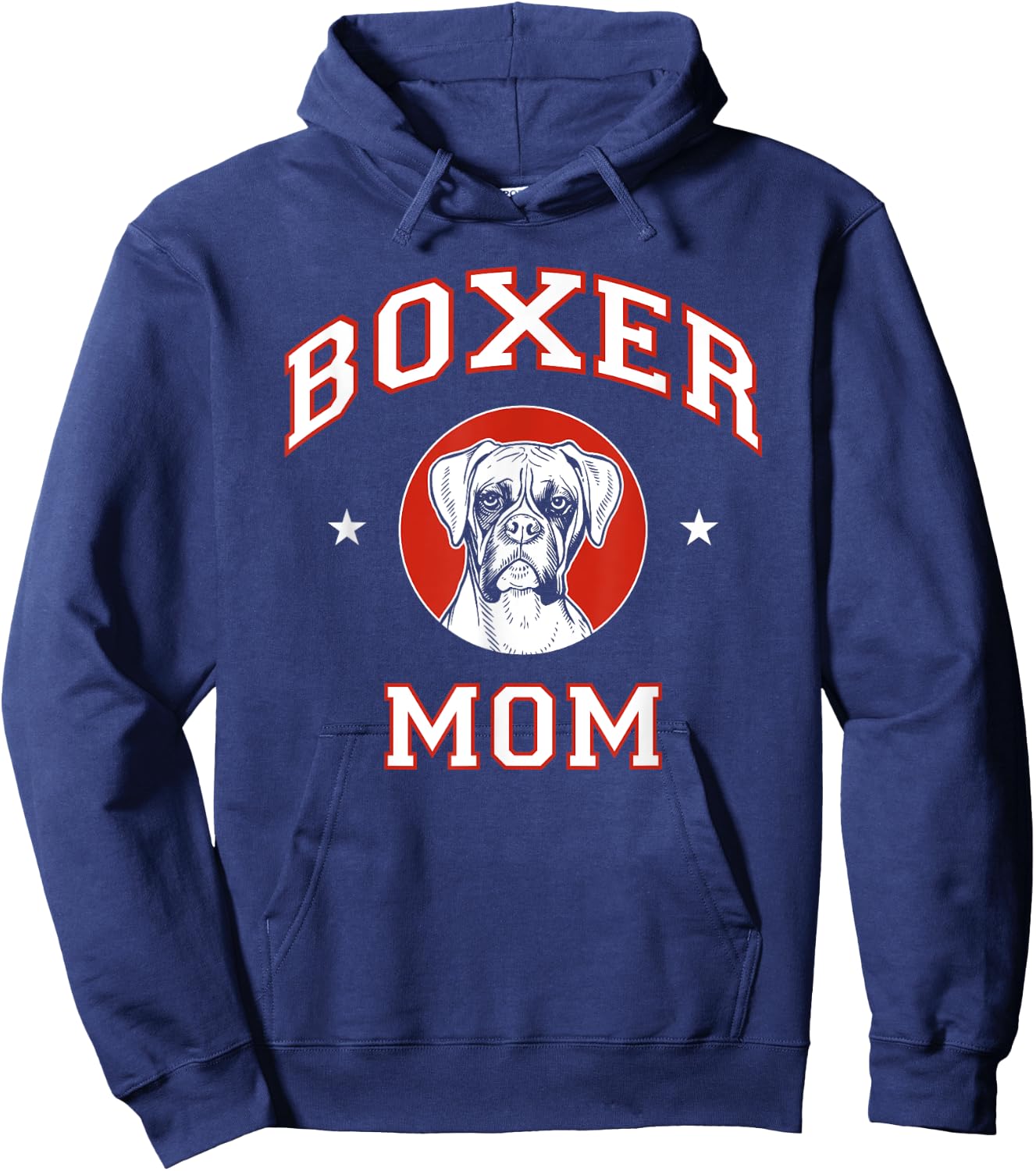 Boxer Mom Dog Mother Men Women Girls Kids Hoodie - Hoodie | Navy