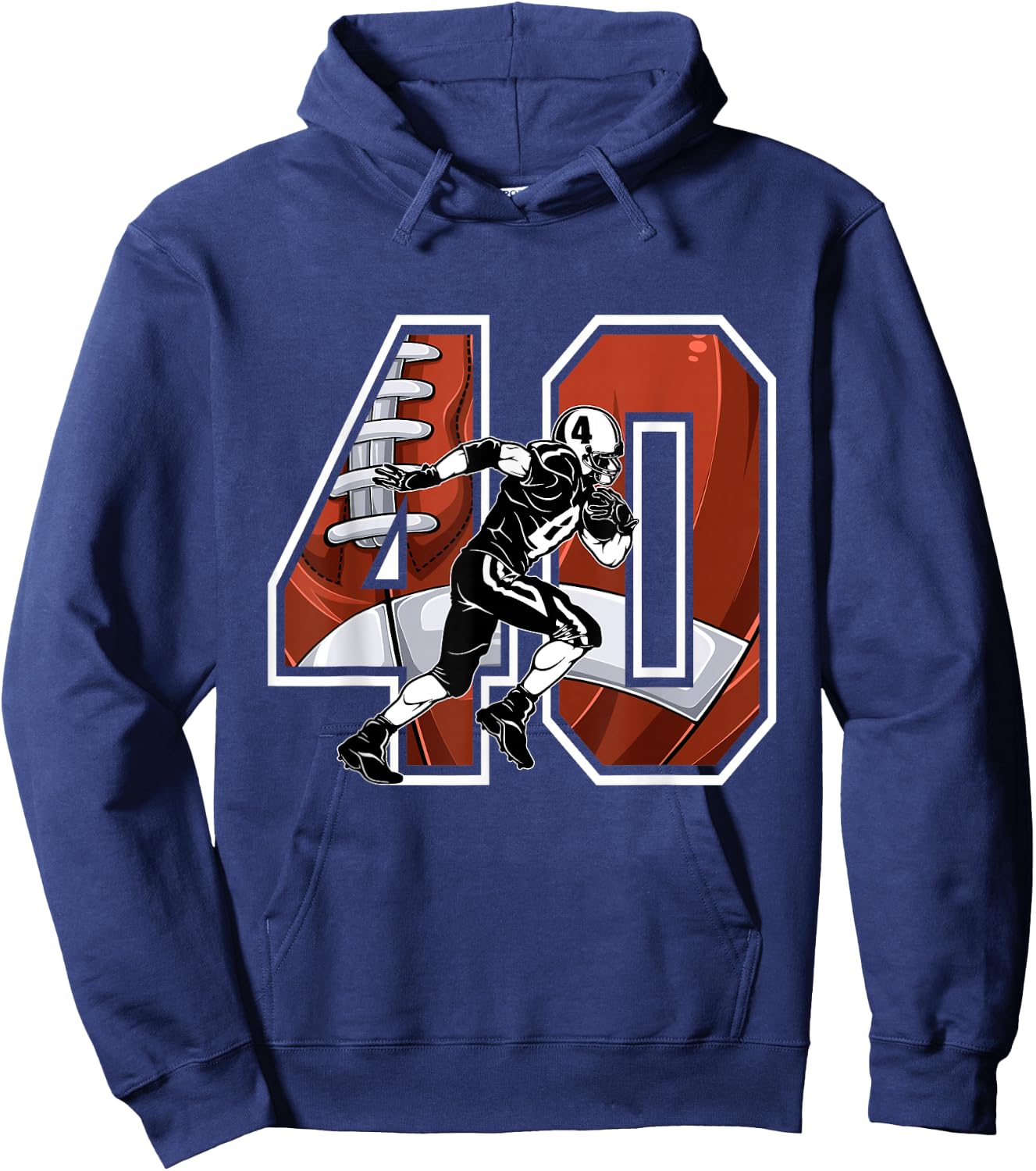 I'm 40 Years Old Football Player 40th Birthday Party Boys Hoodie - Hoodie | Navy