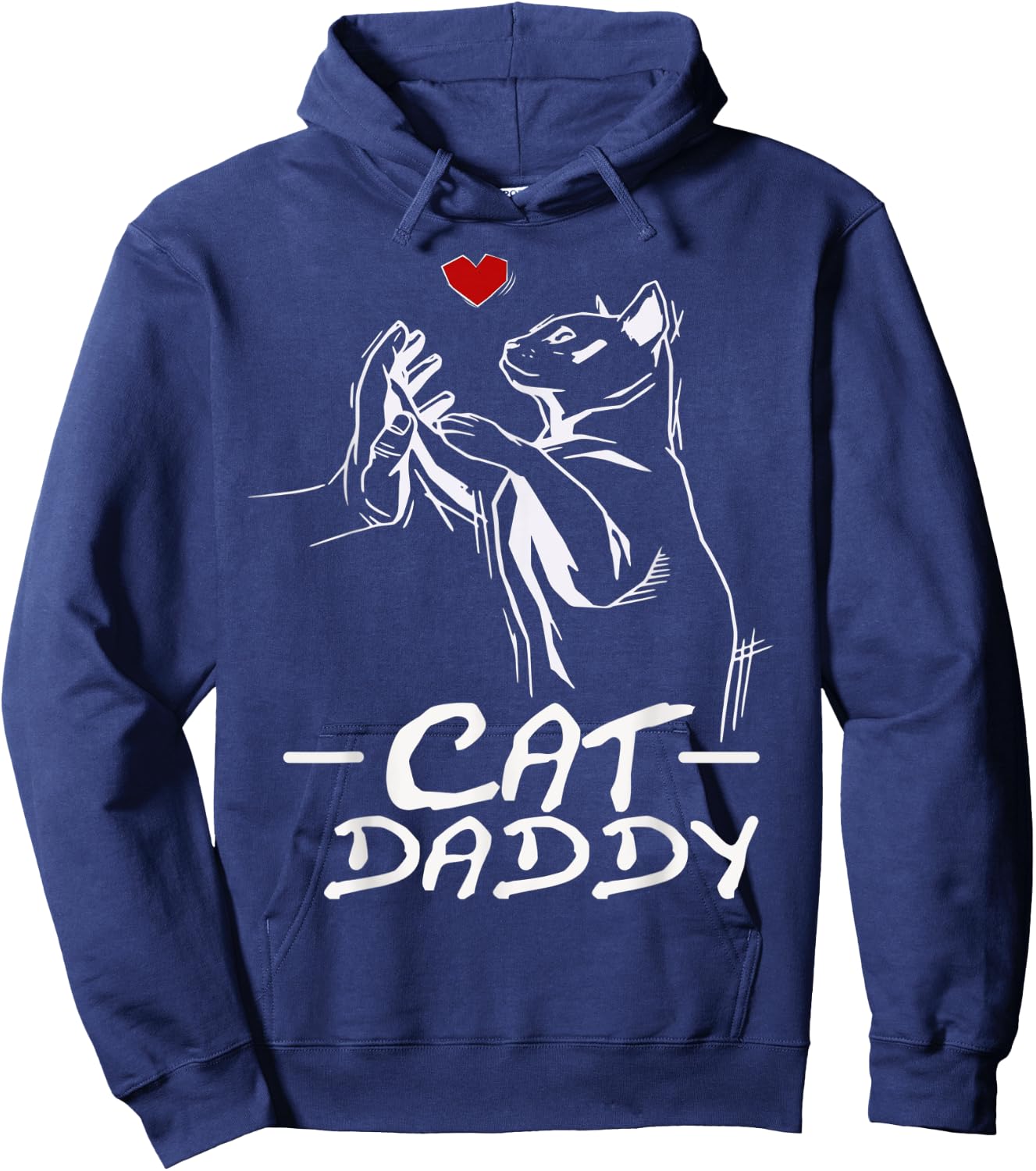 Best Cat Dad Ever Daddy Funny Cat Daddy Father Day Gift Hoodie - Hoodie | Navy