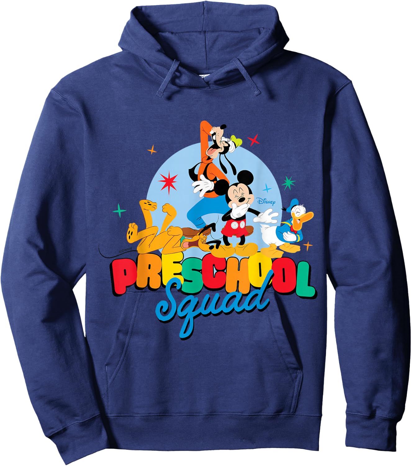 Mickey & Friends - Preschool Squad Mickey Goofy Donald Pluto Hoodie - Hoodie | Navy