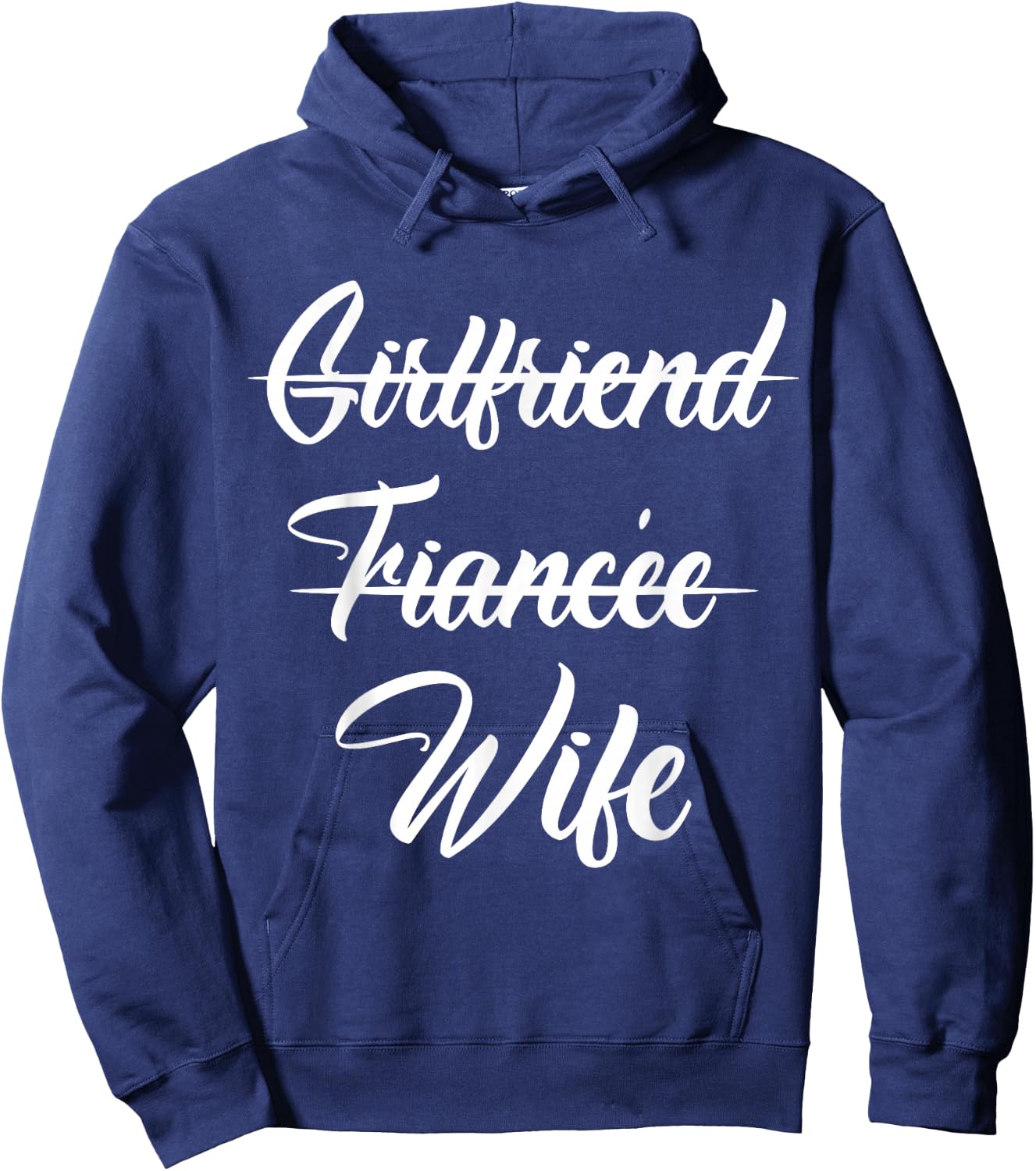 Girlfriend Fiancee Wife Announcement Engagement Party Quote Hoodie - Hoodie | Navy