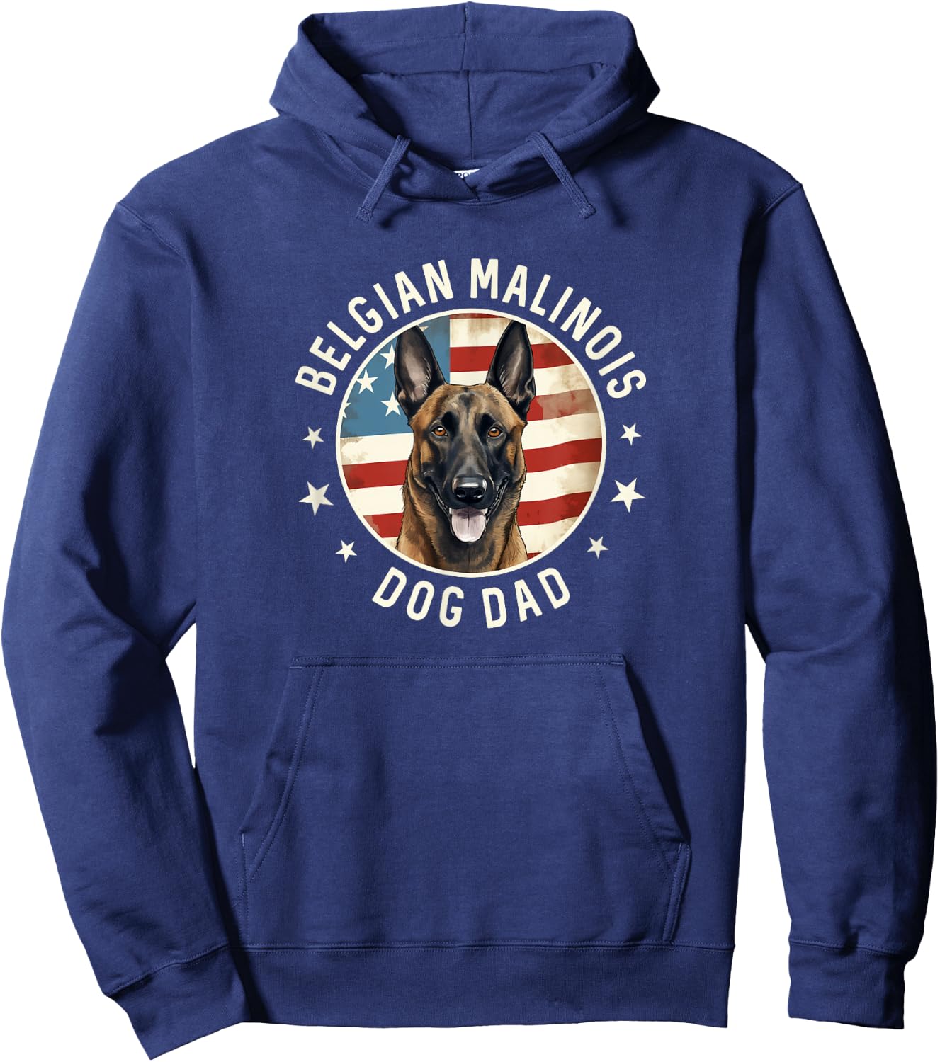 Belgian Malinois Gifts , Belgian Malinois Dog Dad Hoodie - Hoodie | Navy