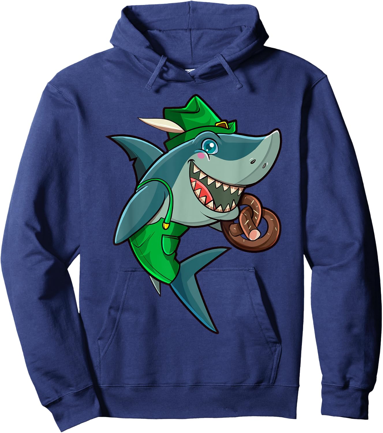 Oktoberfest German Funny Octoberfest Shark Men Boys Kids Hoodie - Hoodie | Navy