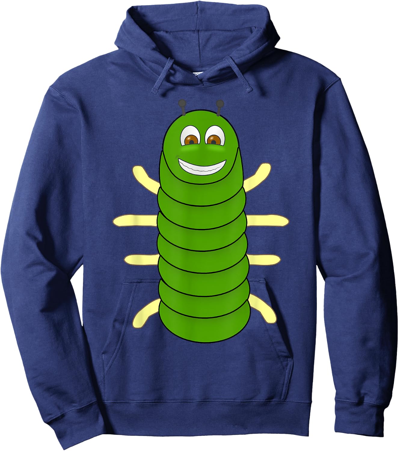 Green Caterpillar Character Cute Animal Halloween Costume Hoodie - Hoodie | Navy